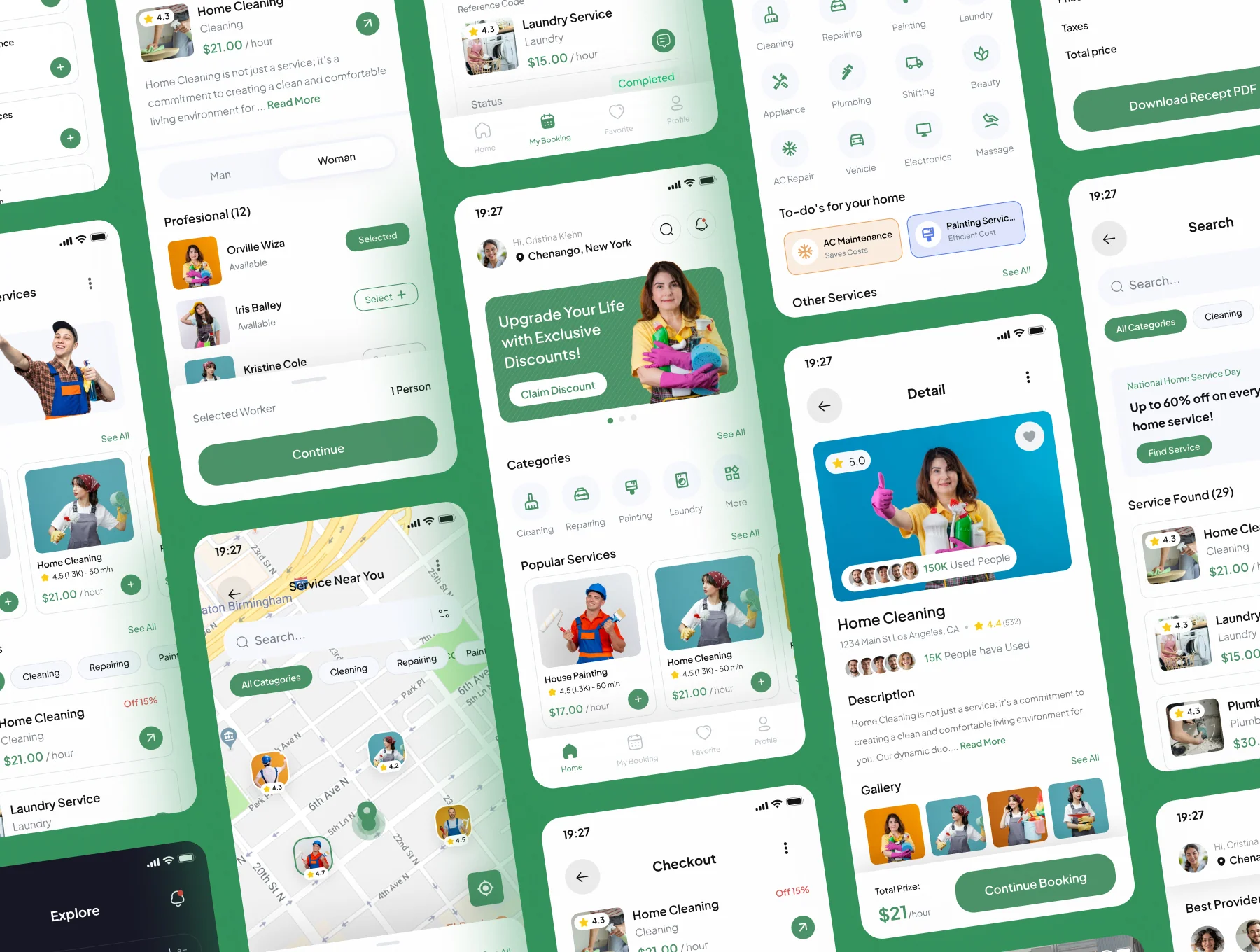 Cleany - Home Service Mobile App UI Kits 5