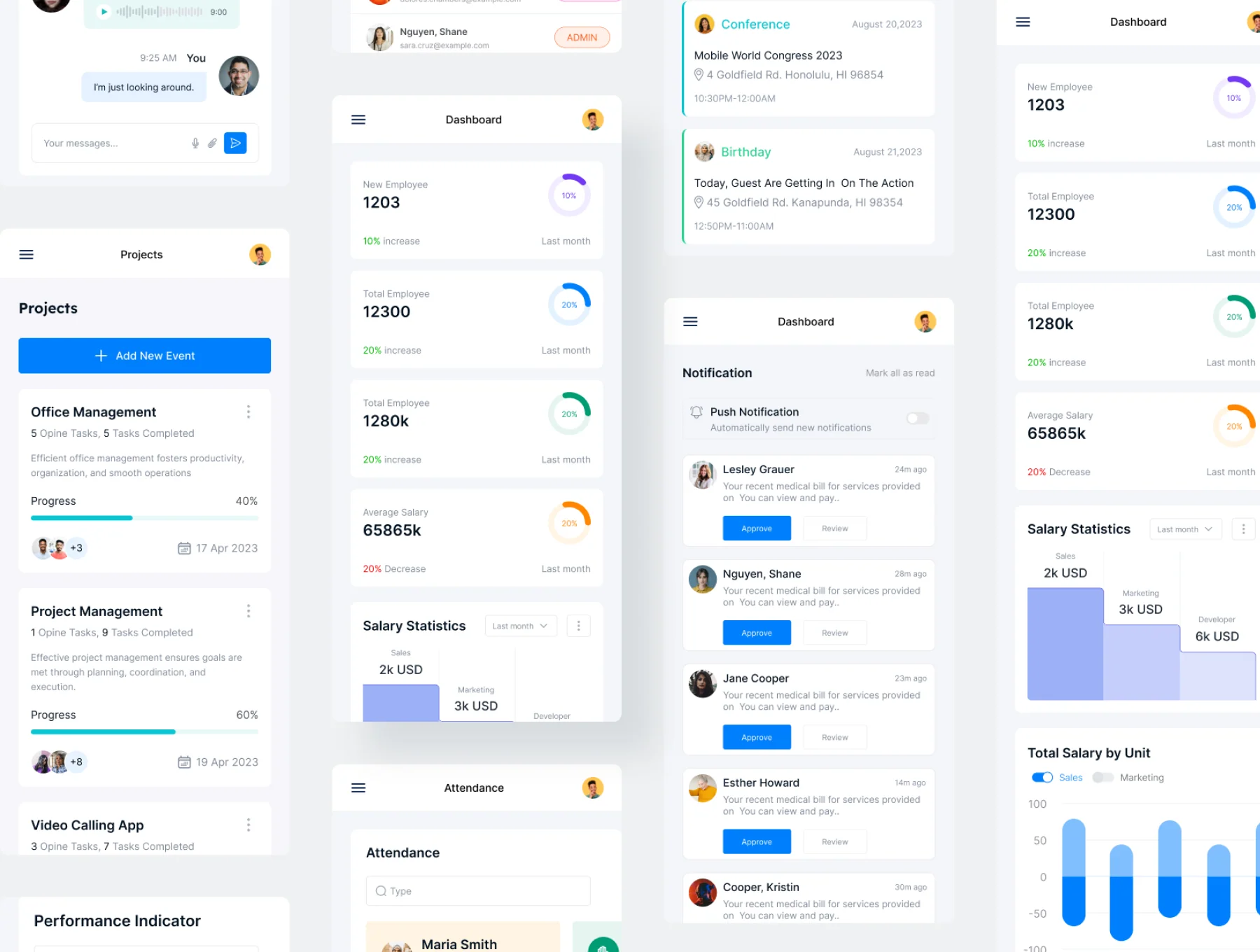 CLEARIQ - HR Management Dashboard UI KIT 5