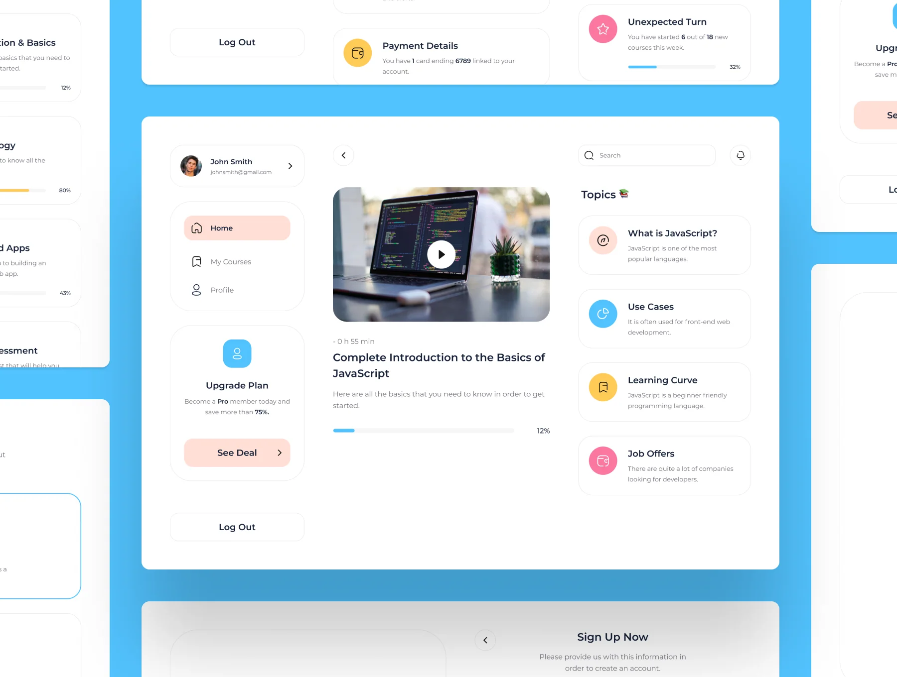 Cleverly: Distance Learning Web UI Kit 2