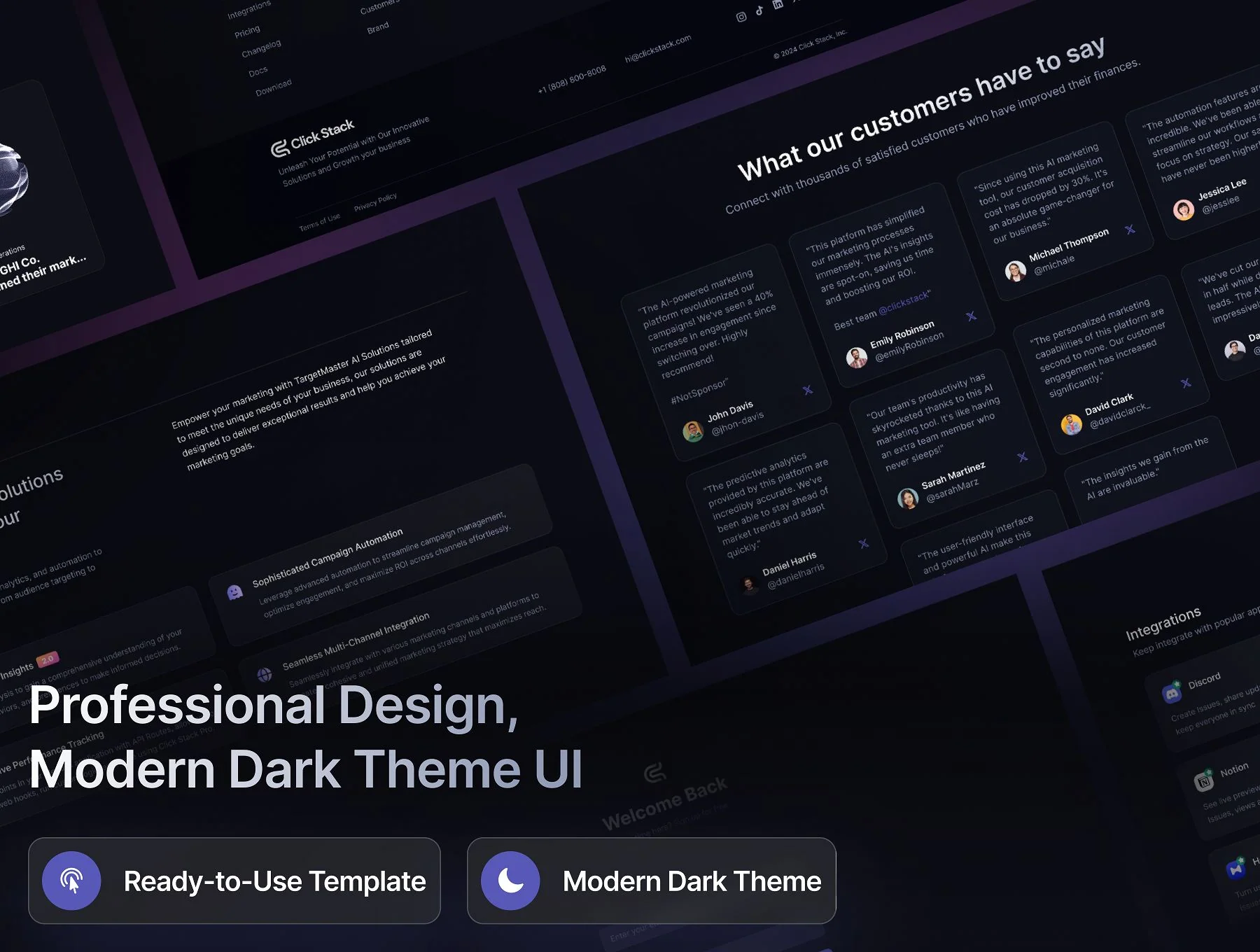 Click Stack - SaaS Web Templates 3