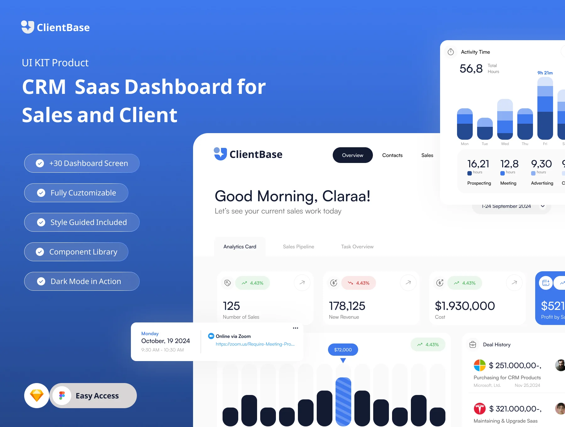 ClientBase - CRM Dashboard UI Kit