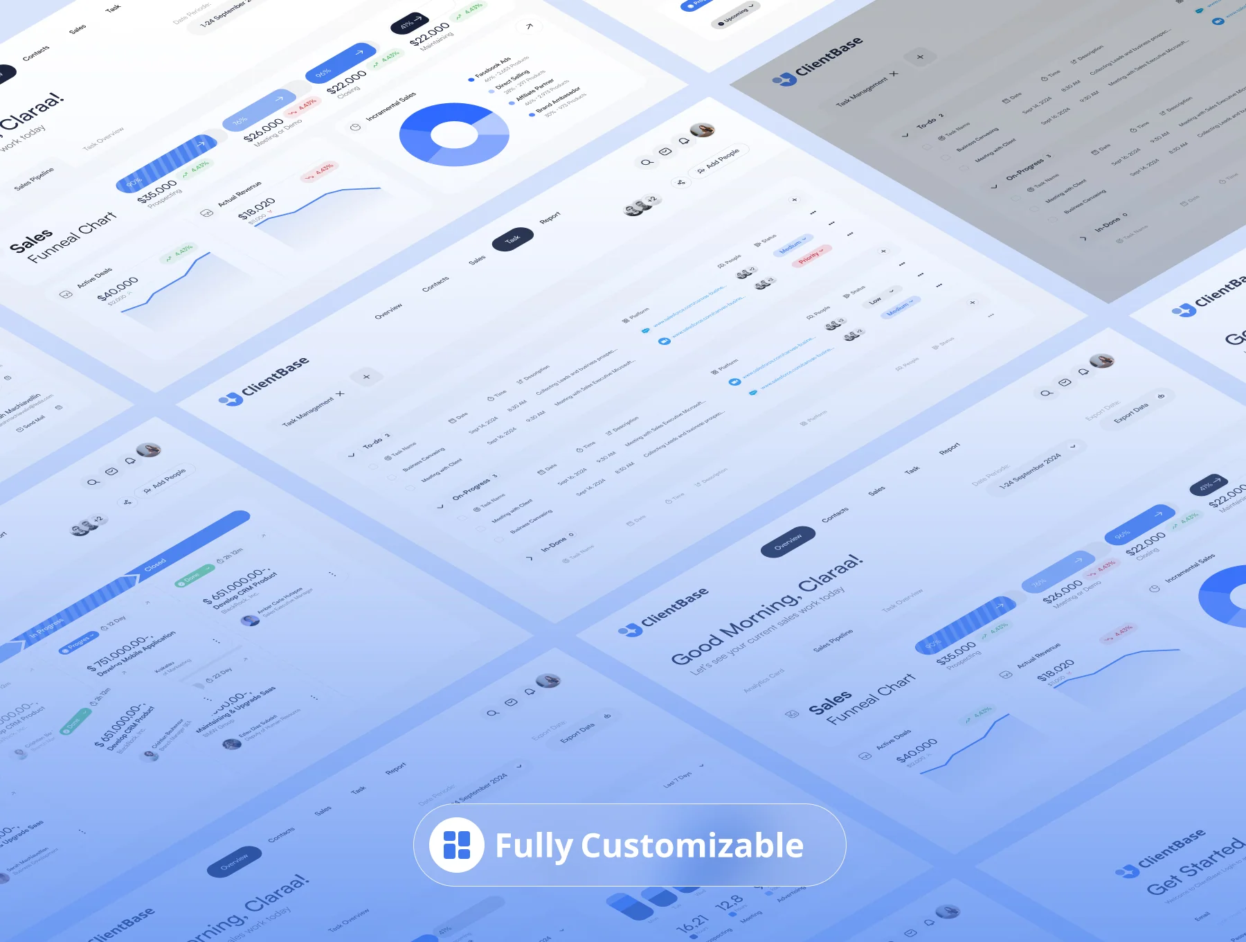 ClientBase - CRM Dashboard UI Kit 4