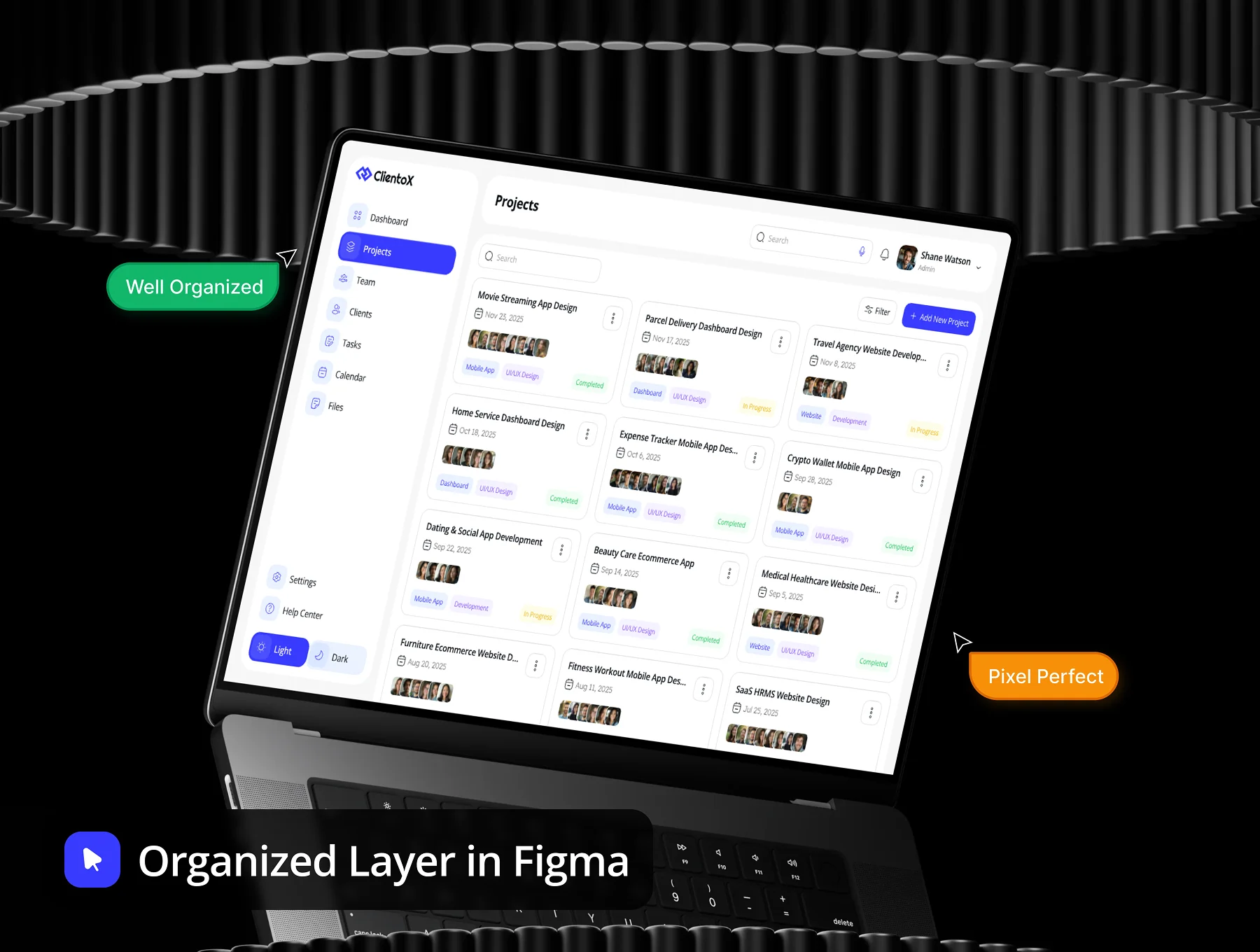 ClientoX - CRM Dashboard Admin UI Kit 5
