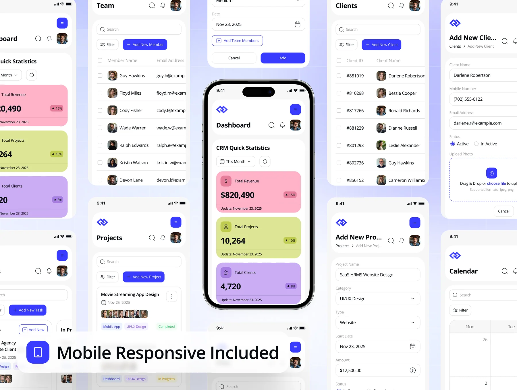 ClientoX - CRM Dashboard Admin UI Kit 7