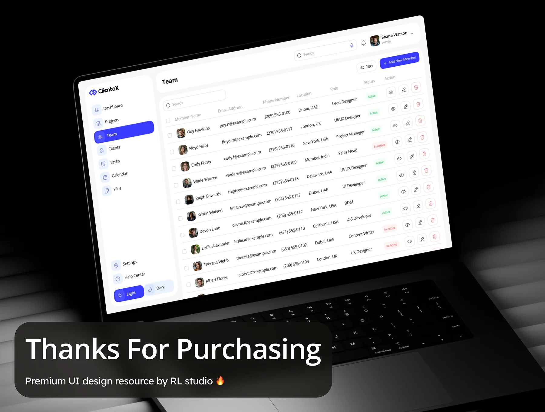 ClientoX - CRM Dashboard Admin UI Kit 8