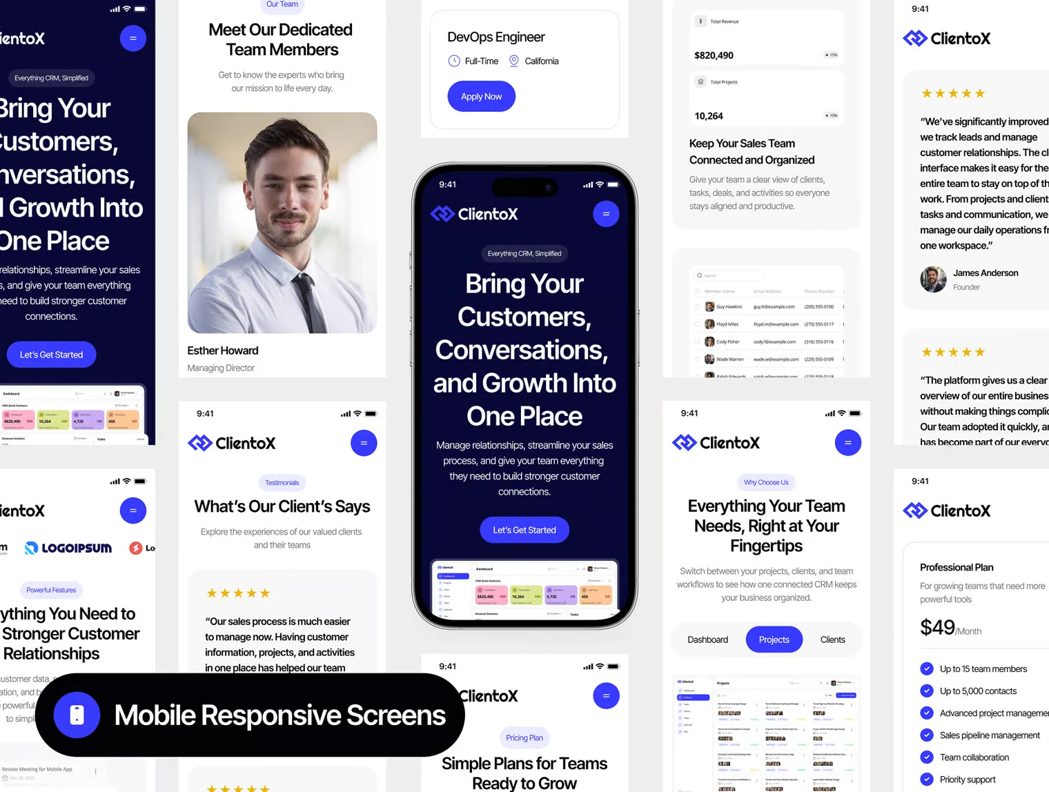 ClientoX - SaaS CRM Website UI Kit 9
