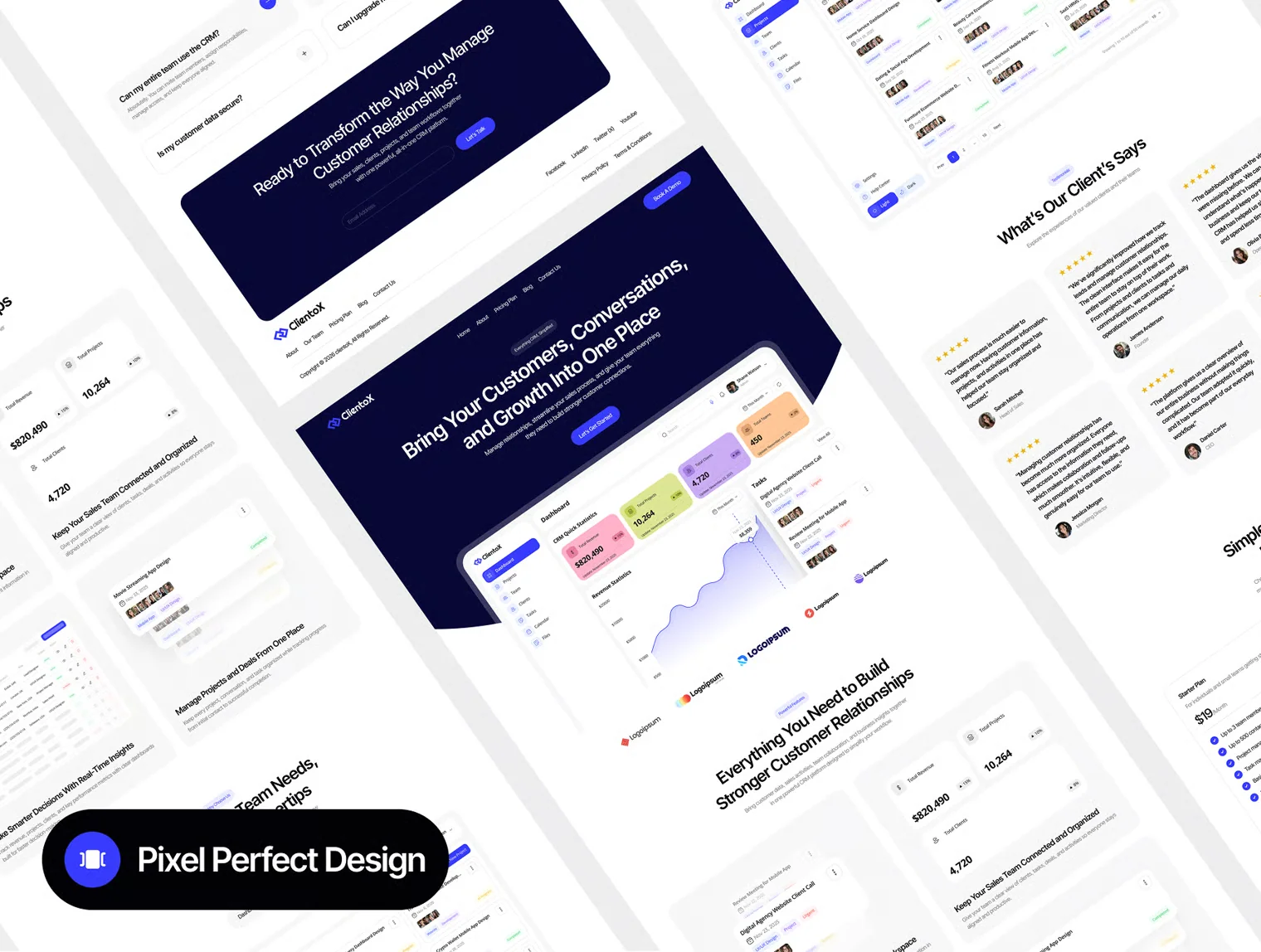 ClientoX - SaaS CRM Website UI Kit 7