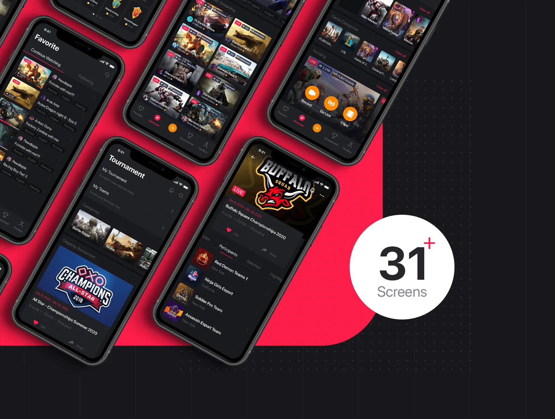 Climax - Live Game Streaming UI Kit 2