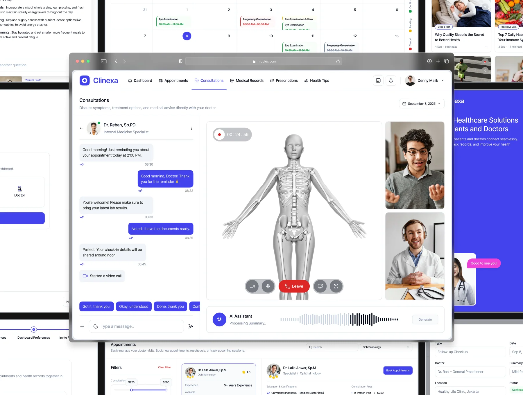 Clinexa – Telemedicine Dashboard UI Kit 7