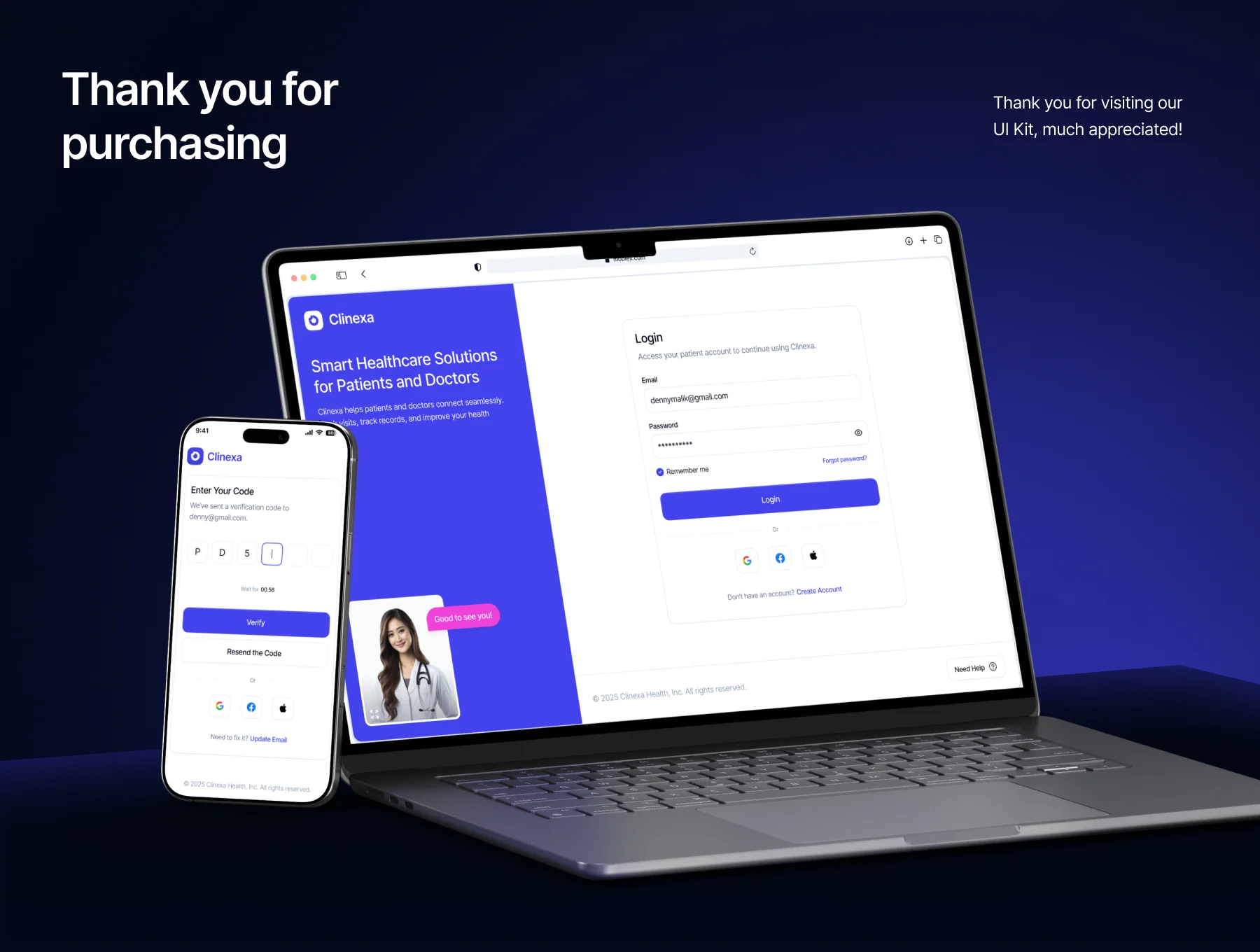 Clinexa – Telemedicine Dashboard UI Kit 8