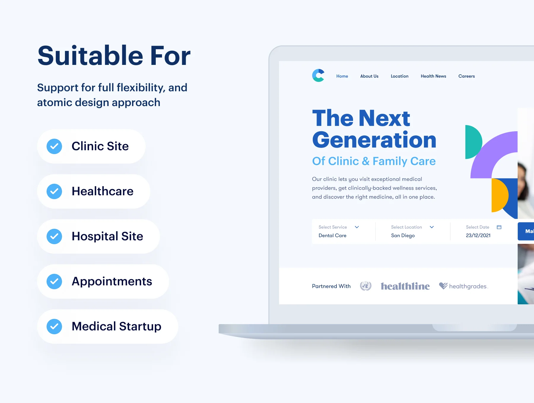 Clinically - Healthcare Web UI Design Kit 3