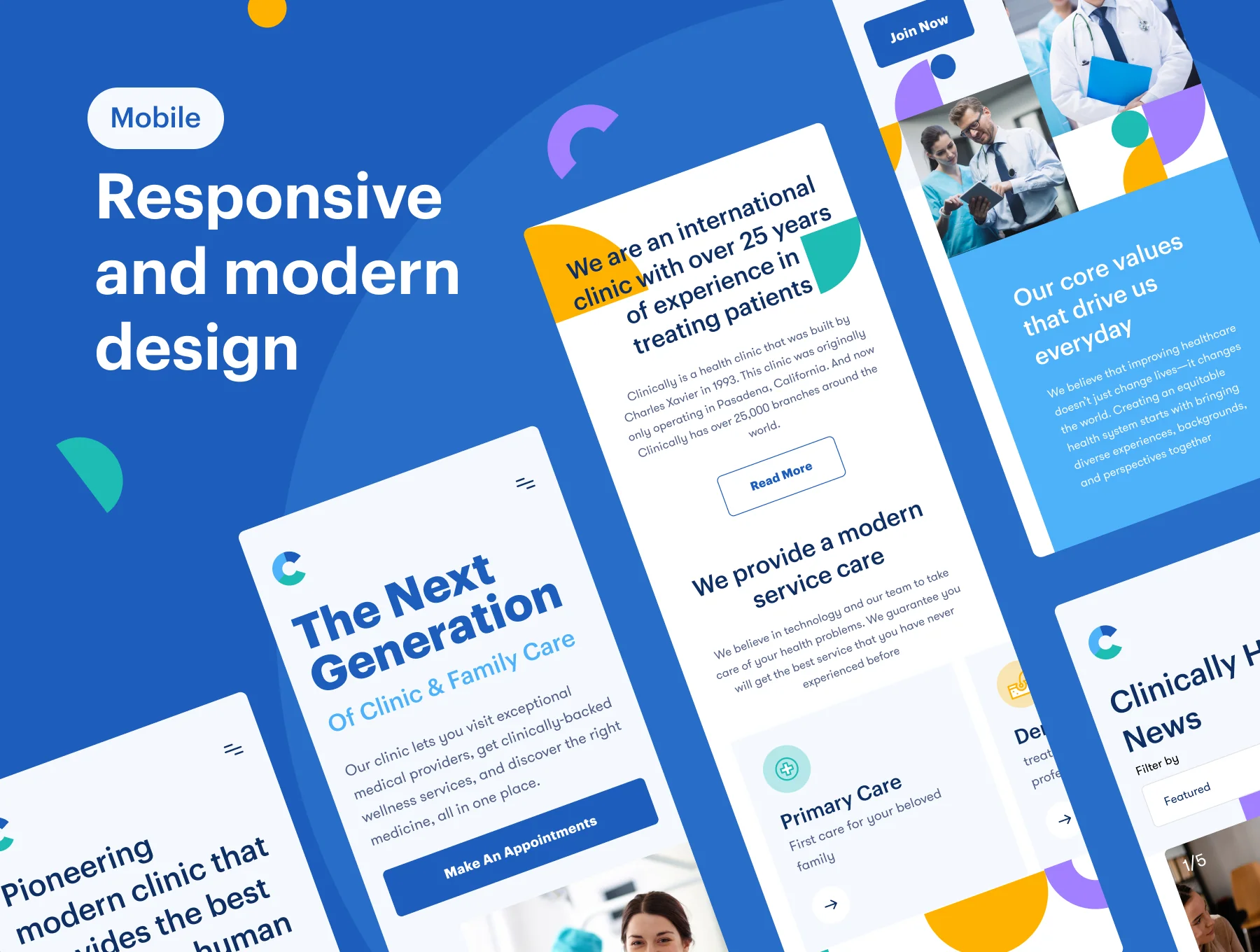 Clinically - Healthcare Web UI Design Kit 6