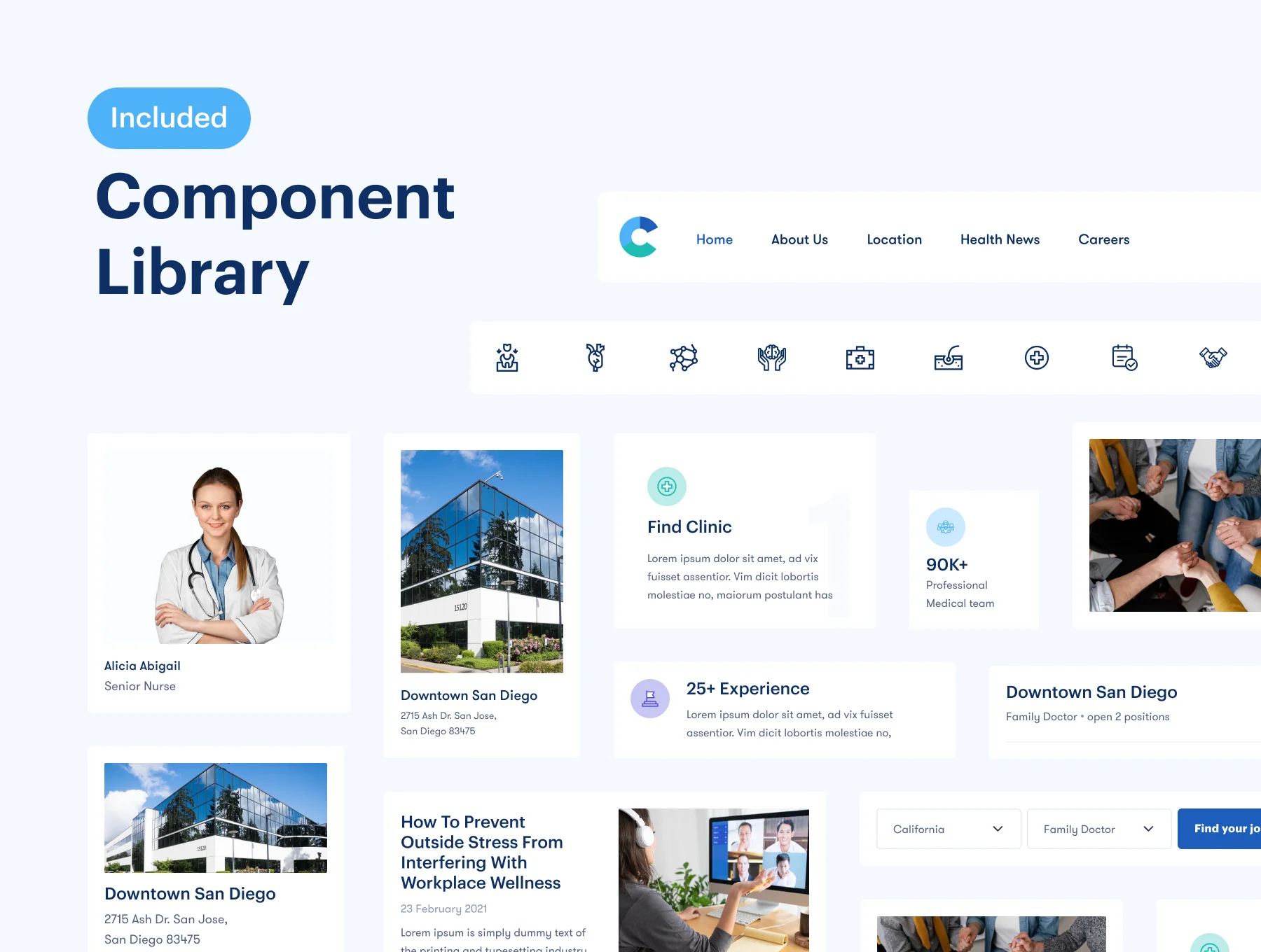 Clinically - Healthcare Web UI Design Kit 7
