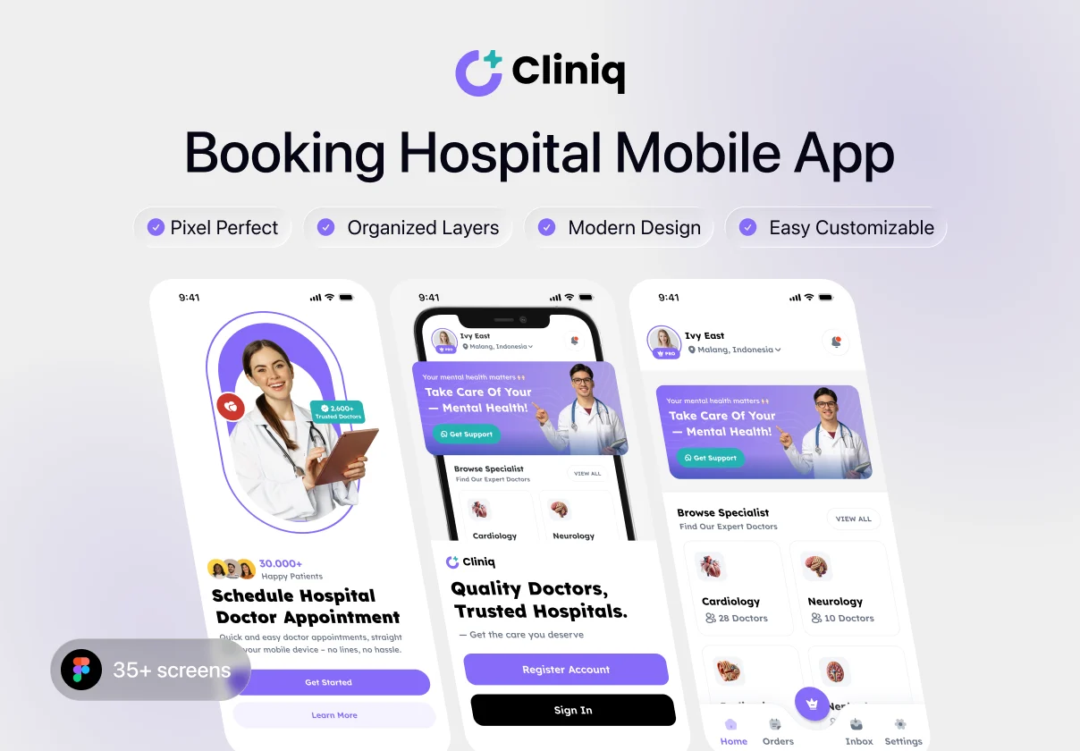 ClinicQ - Booking Hospital Mobile App