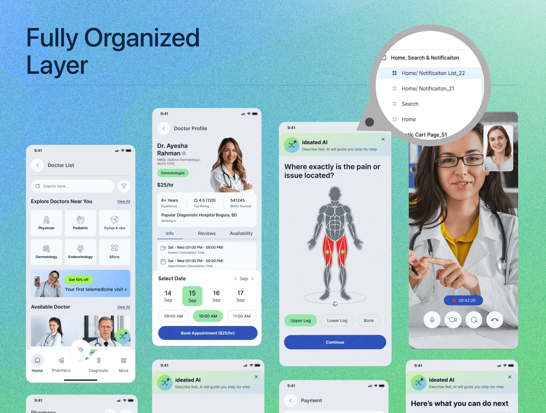 CliniRise – AI Healthcare & Wellness Assistant Mobile App UI Kit 3