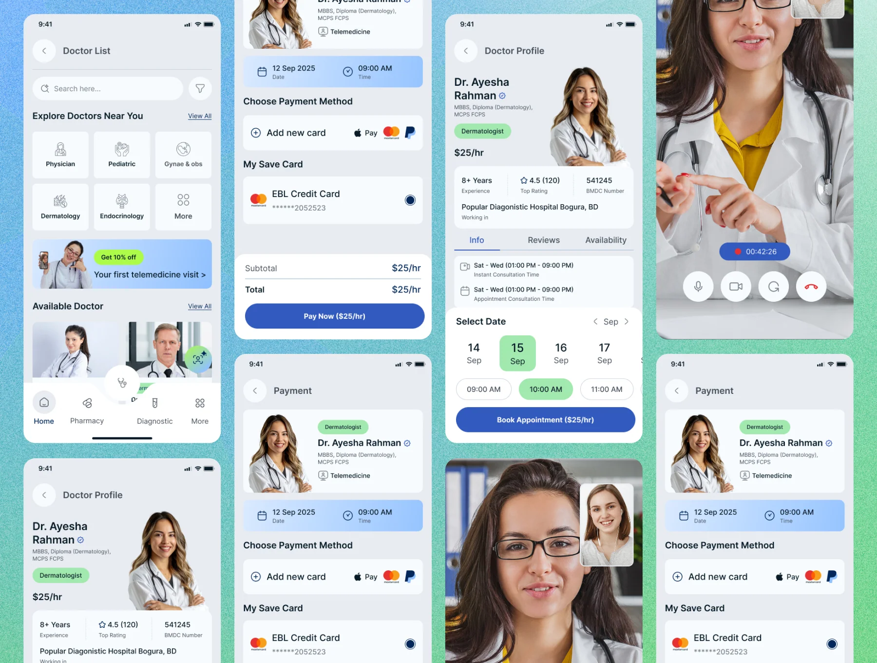 CliniRise – AI Healthcare & Wellness Assistant Mobile App UI Kit 4