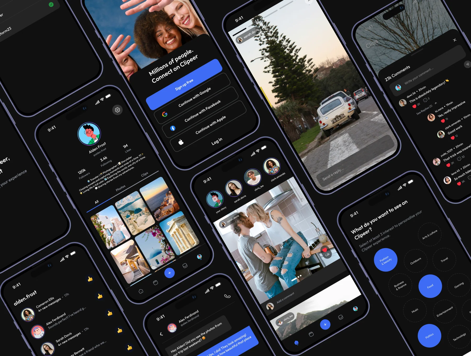 Clipeer: Social Media App UI Kit 5