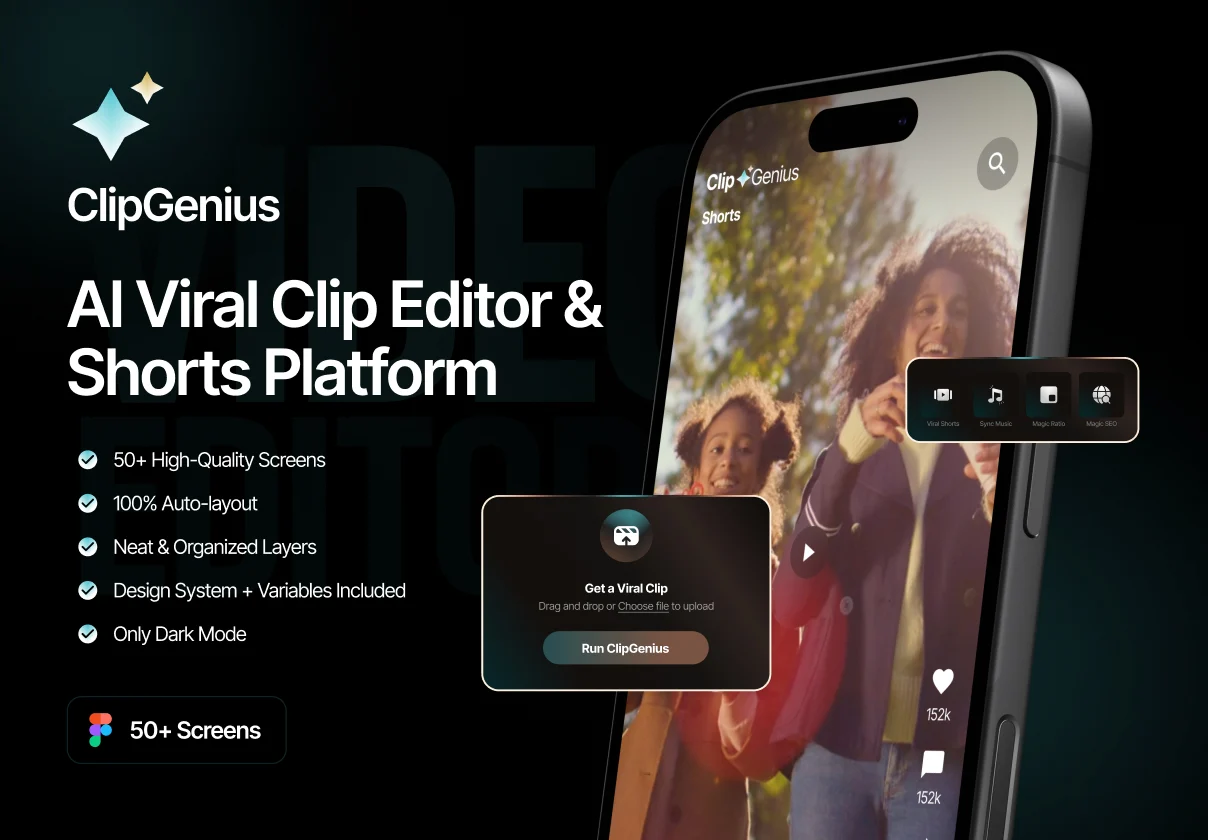 ClipGenius - AI Viral Clip Editor & Shorts Platform