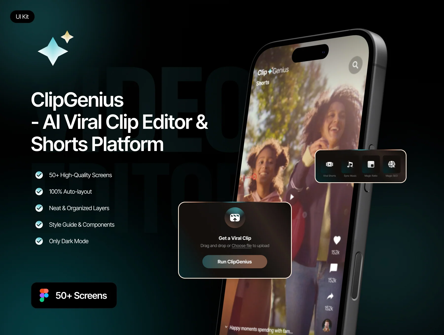 ClipGenius - AI Viral Clip Editor & Shorts Platform