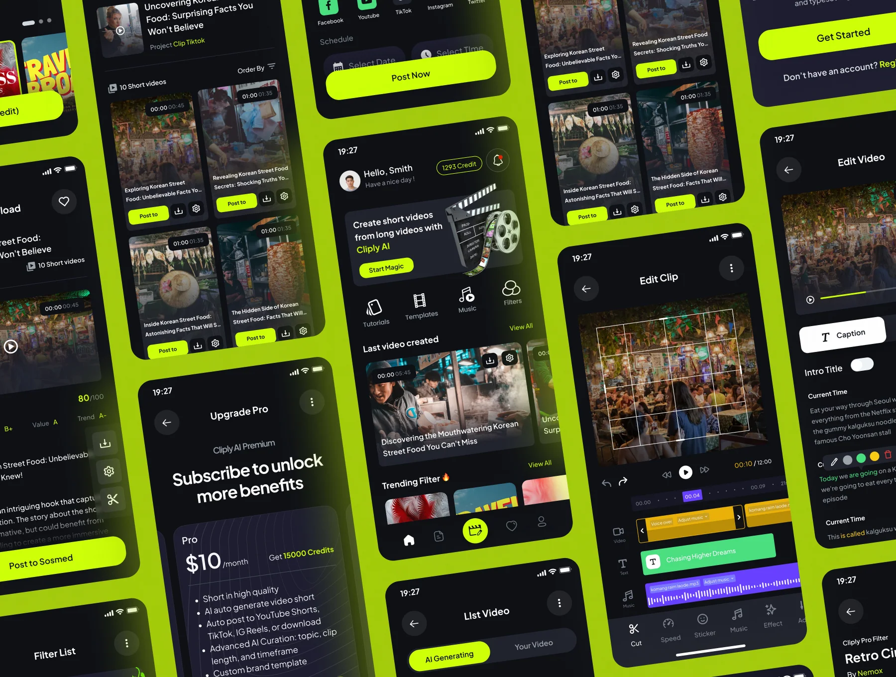 Cliply - AI Sort Video Generator Mobile App UI Kits 5