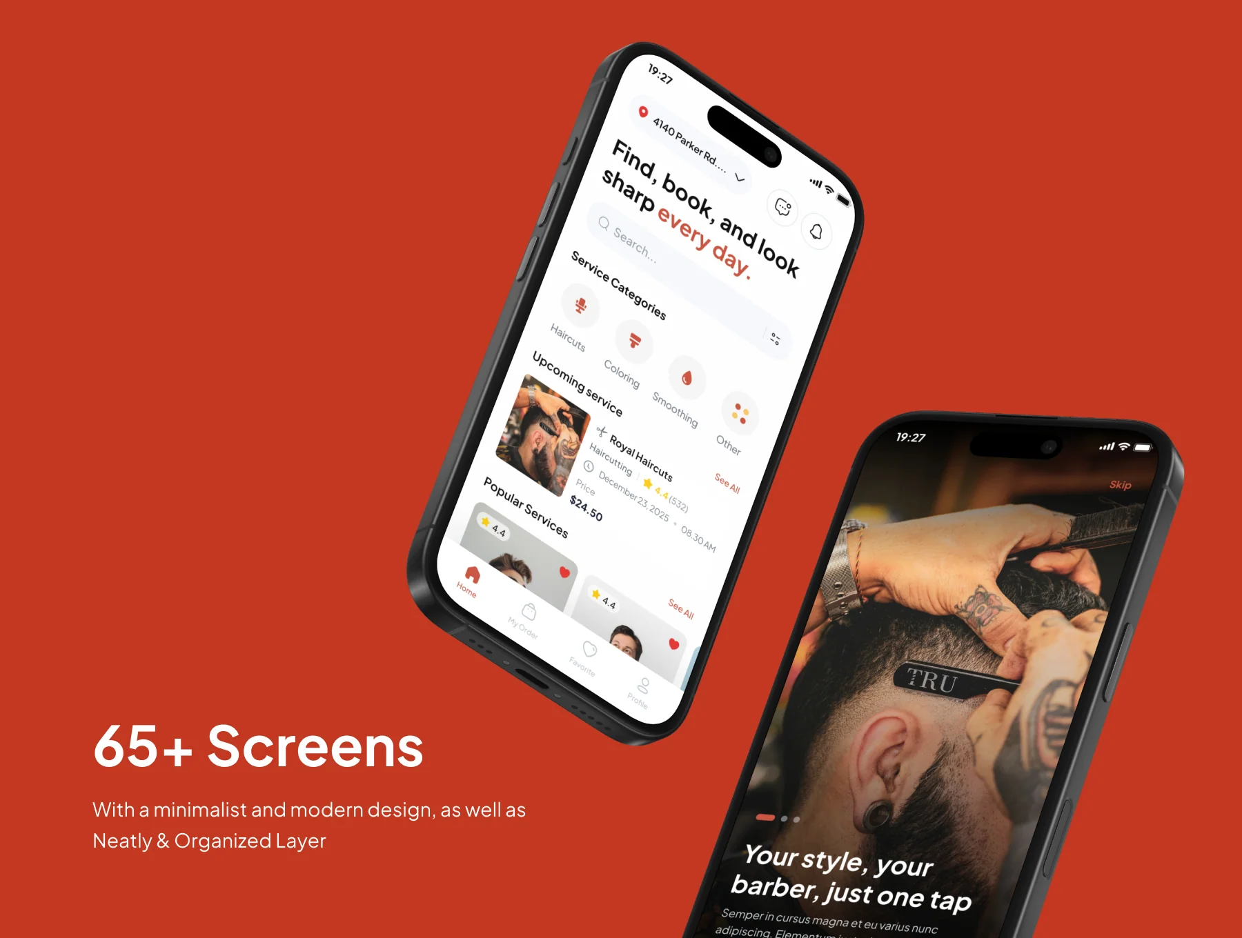 Clipster - Barbershop App UI Kits 3