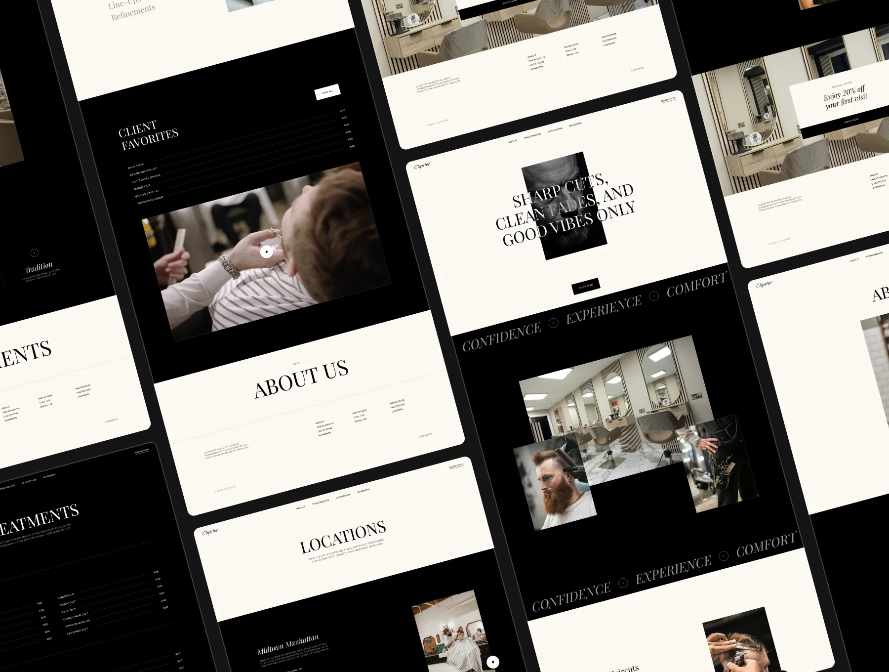 Clipster – Barbershop Website 5