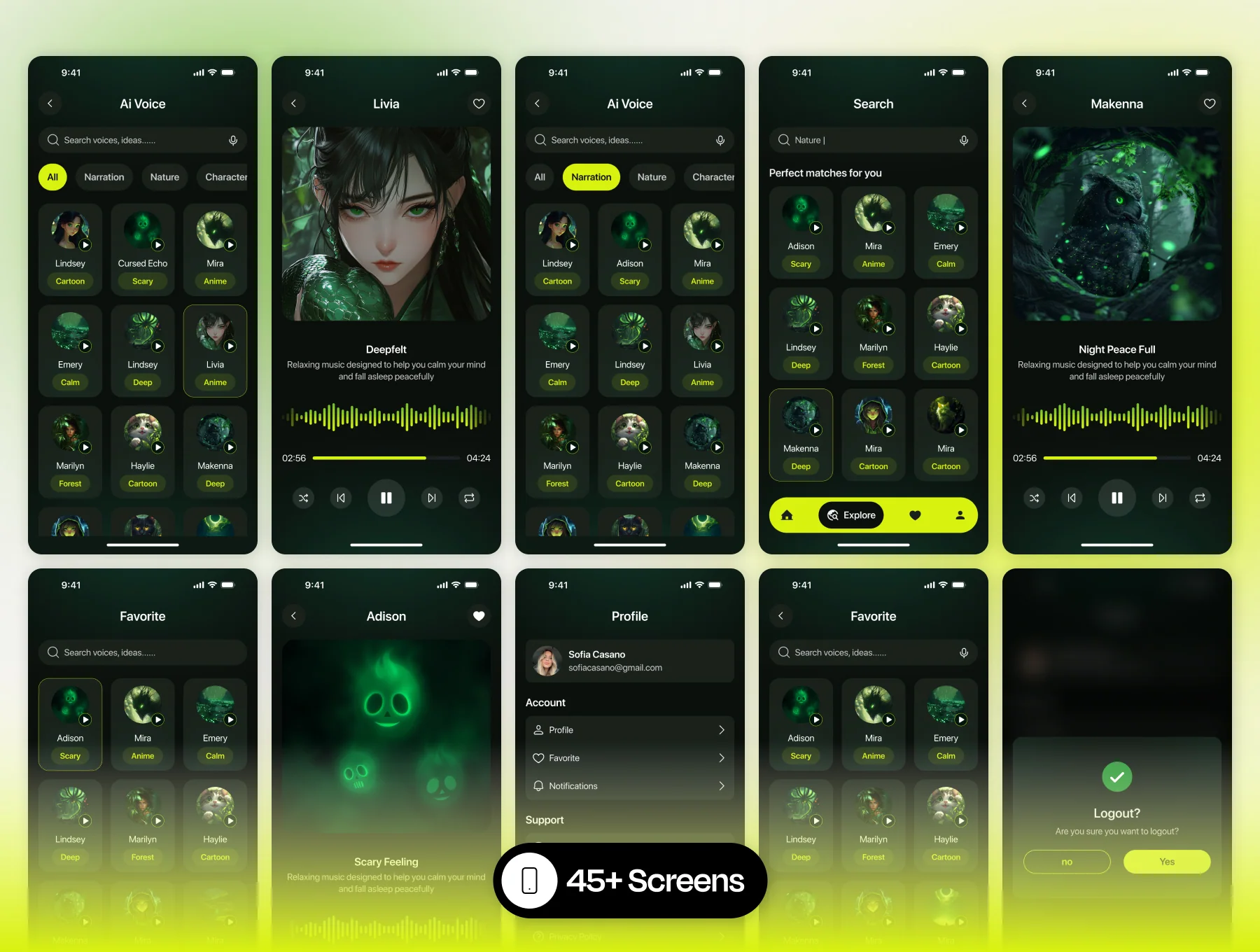 Clony-AI-Voice Face App UI Kit 4