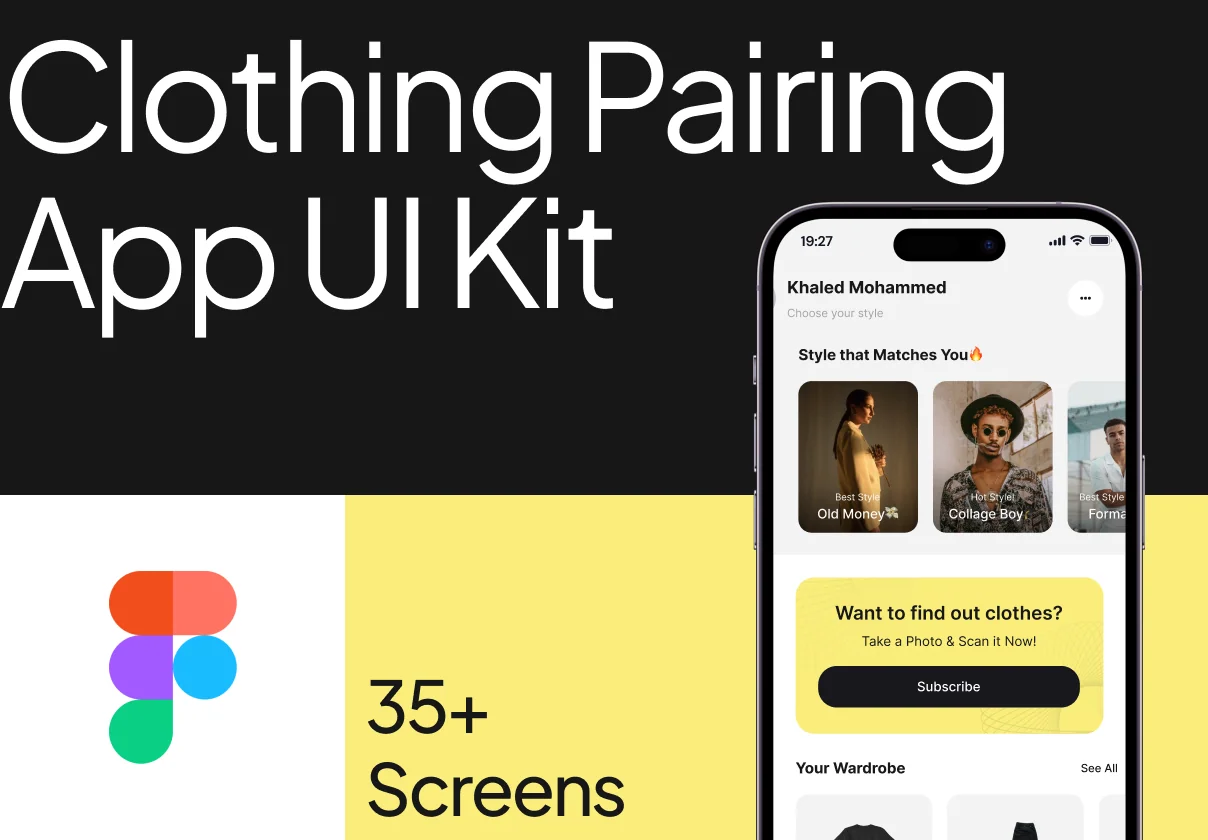 Clothing Pairing App UI Kit
