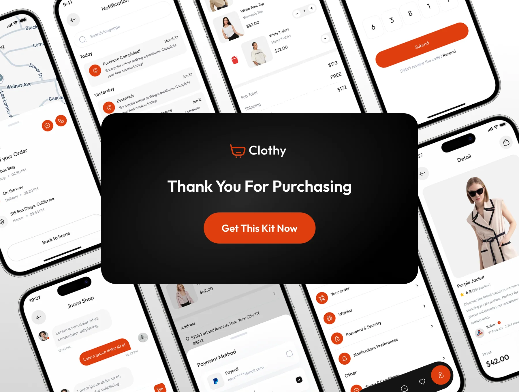 Clothy - Fashion Ecommerce Mobile App UI Kit 6