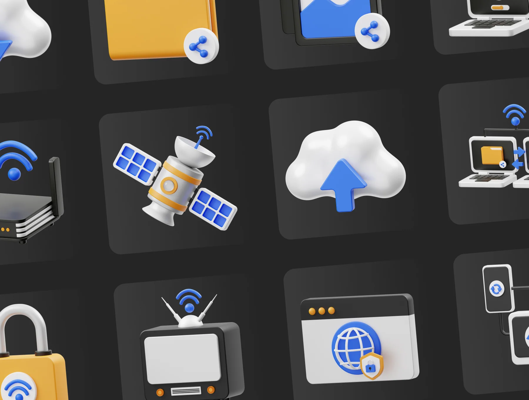 Cloud Networking 3D Icon 6