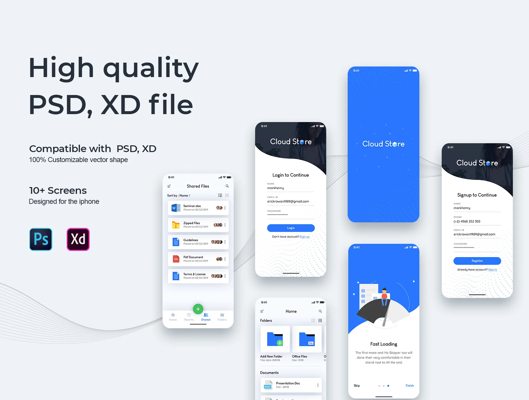 Cloud Store Mobile App UI Kit 5