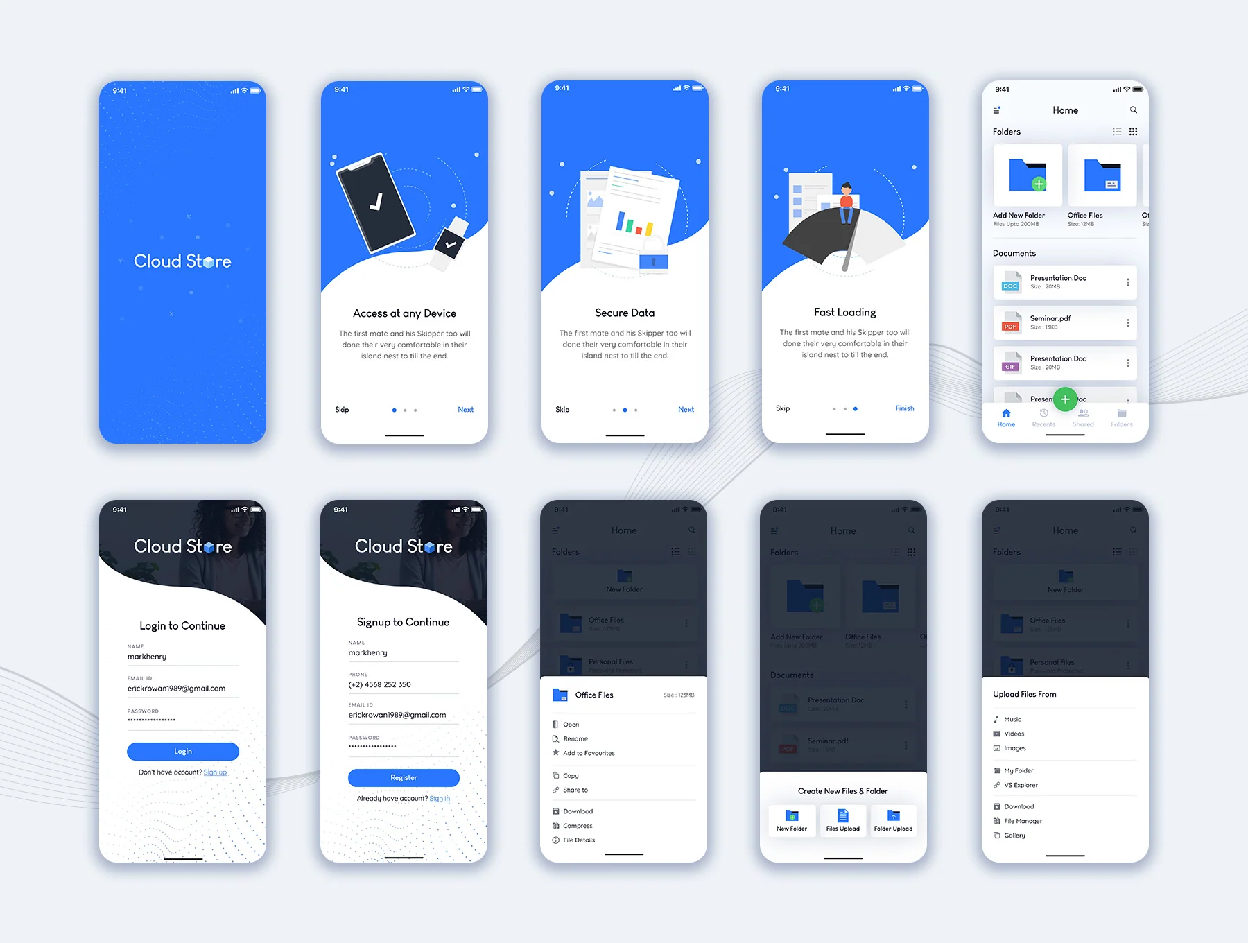 Cloud Store Mobile App UI Kit 8
