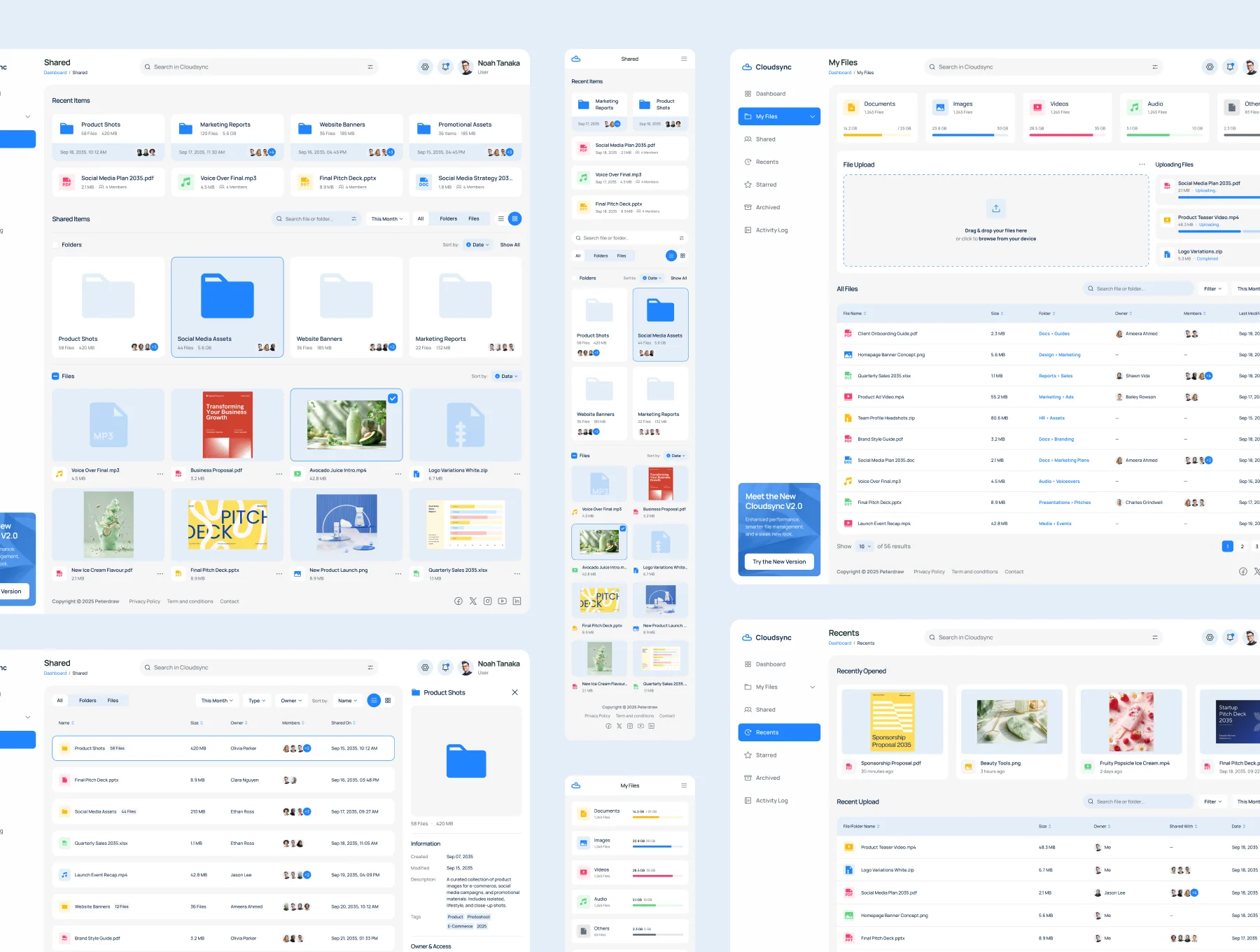 Cloudsync - Cloud Storage Management Dashboard Figma Template 3