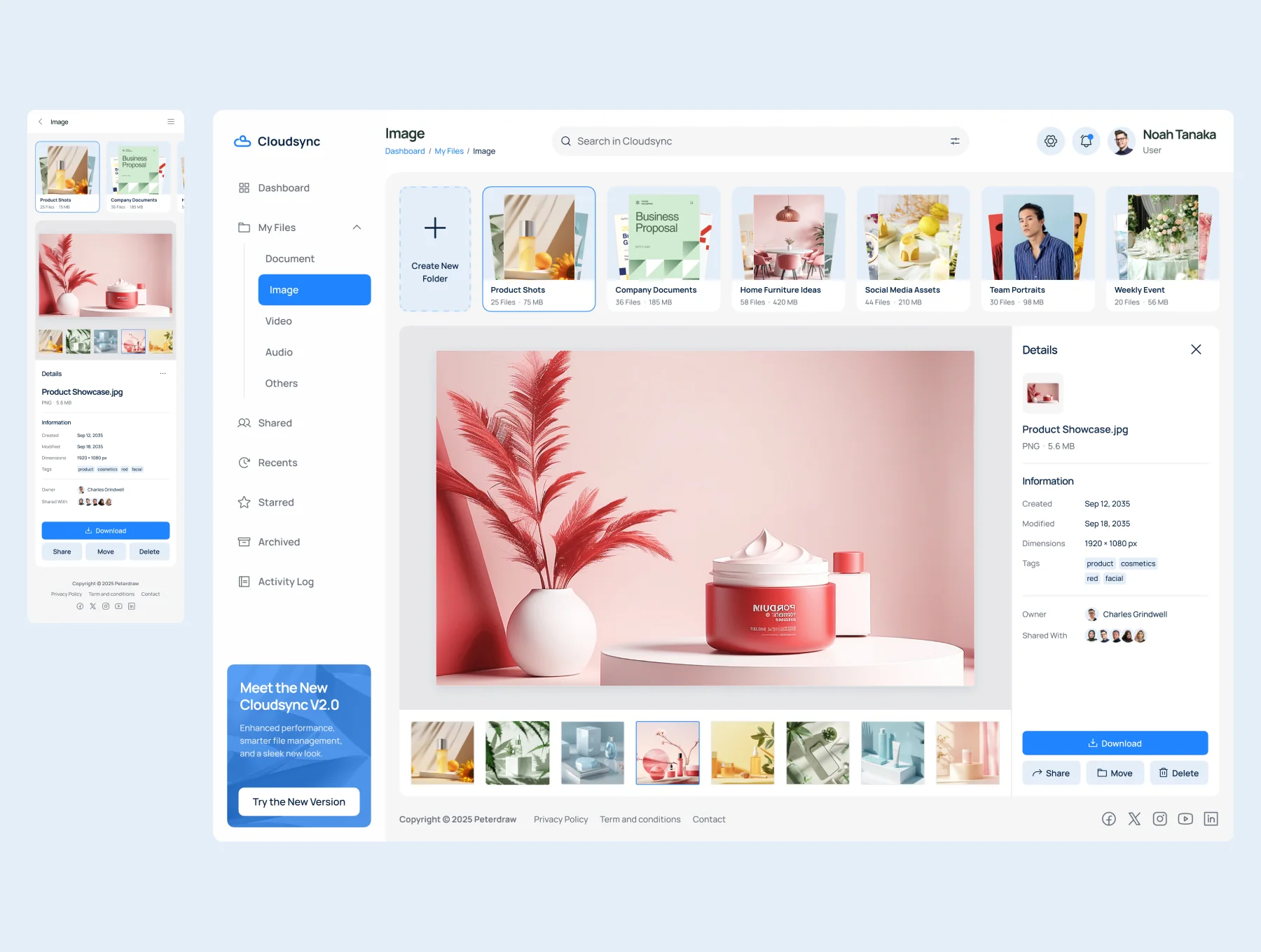 Cloudsync - Cloud Storage Management Dashboard Figma Template 5