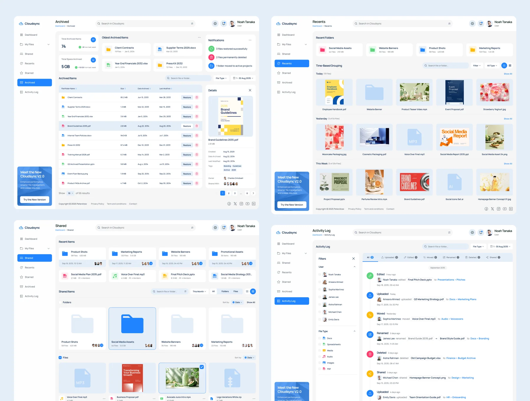 Cloudsync - Cloud Storage Management Dashboard Figma Template 6