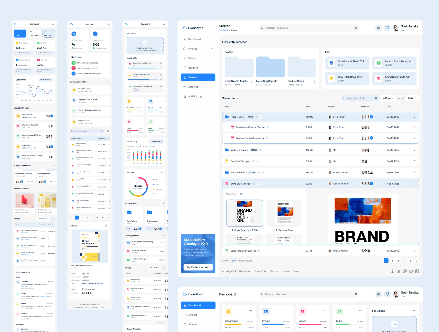 Cloudsync - Cloud Storage Management Dashboard Figma Template 7