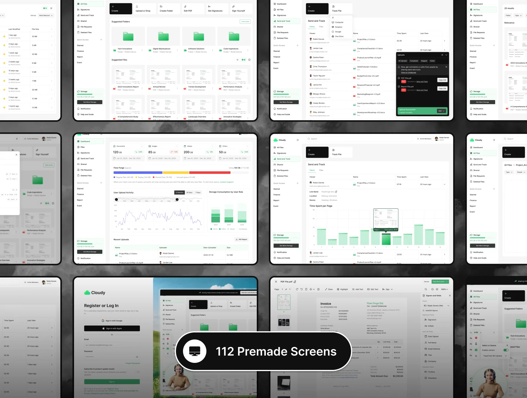 Cloudy - Cloud File Storage Web App UI Kit 3
