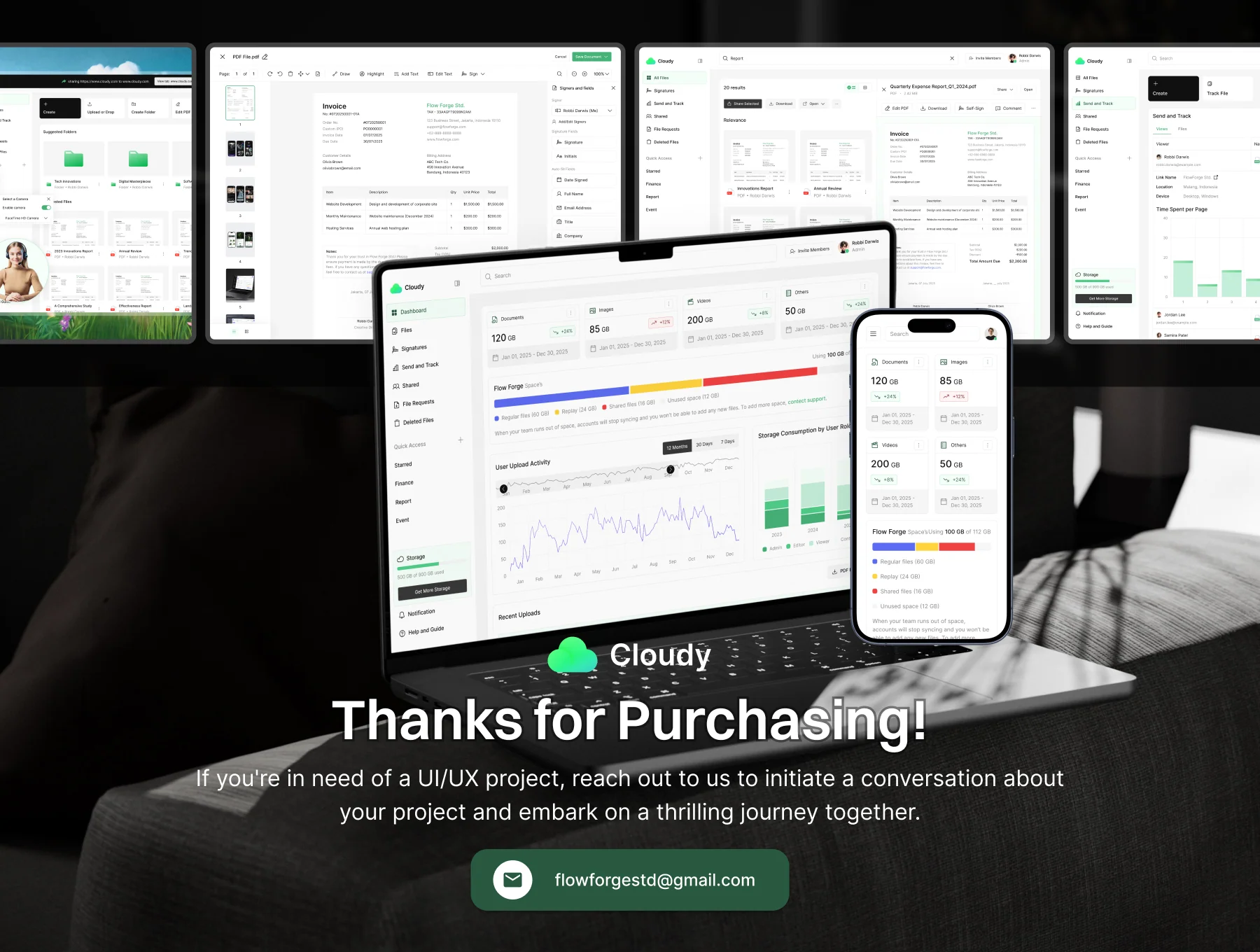 Cloudy - Cloud File Storage Web App UI Kit 6