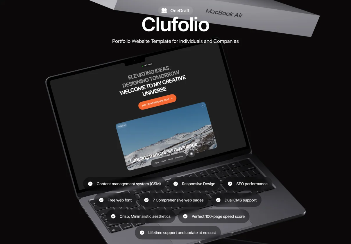 Clufolio Multipurpose Framer Template