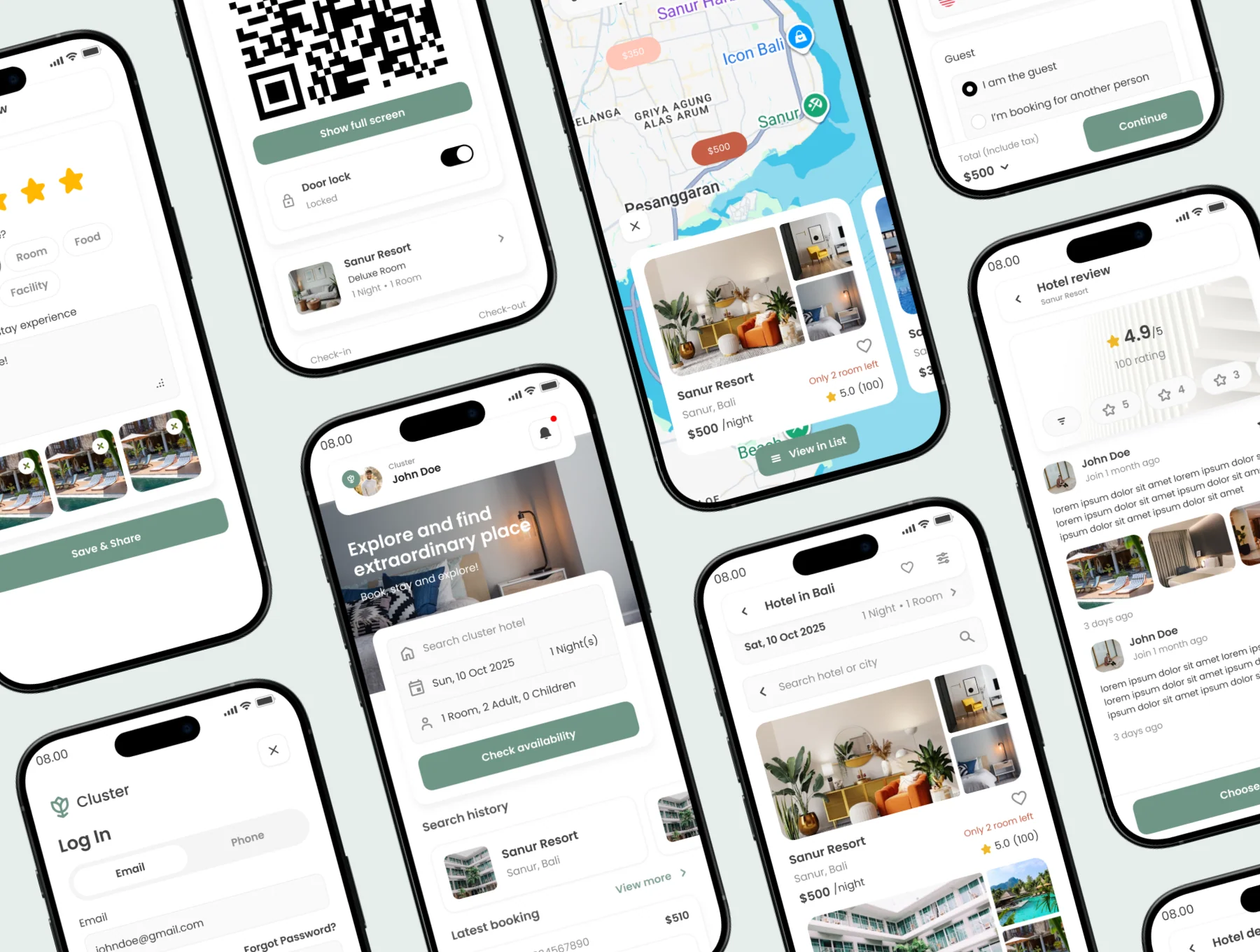 Cluster - Hotel Booking App UI Kit 3