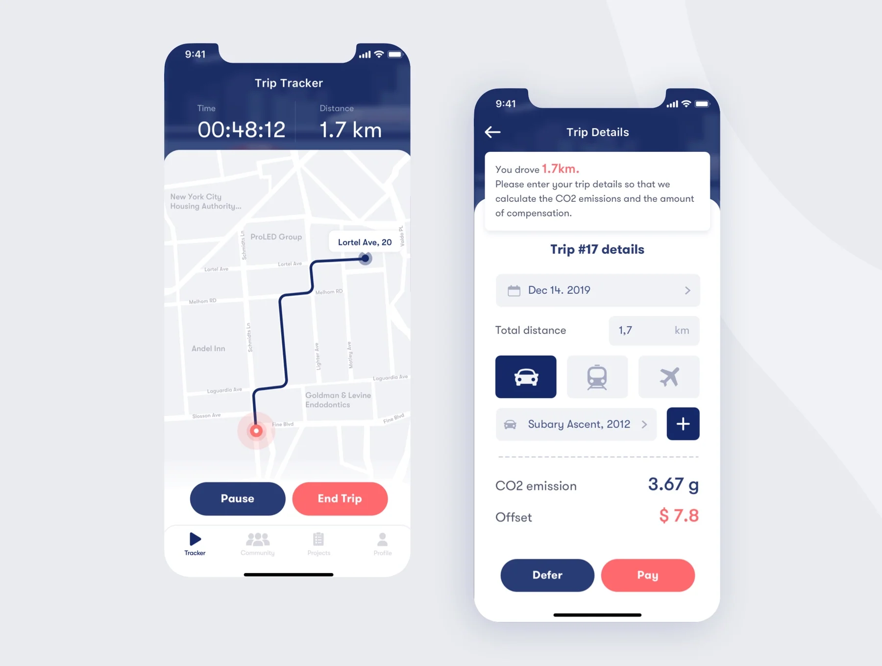 CO2 Emissions App UI Kit 3