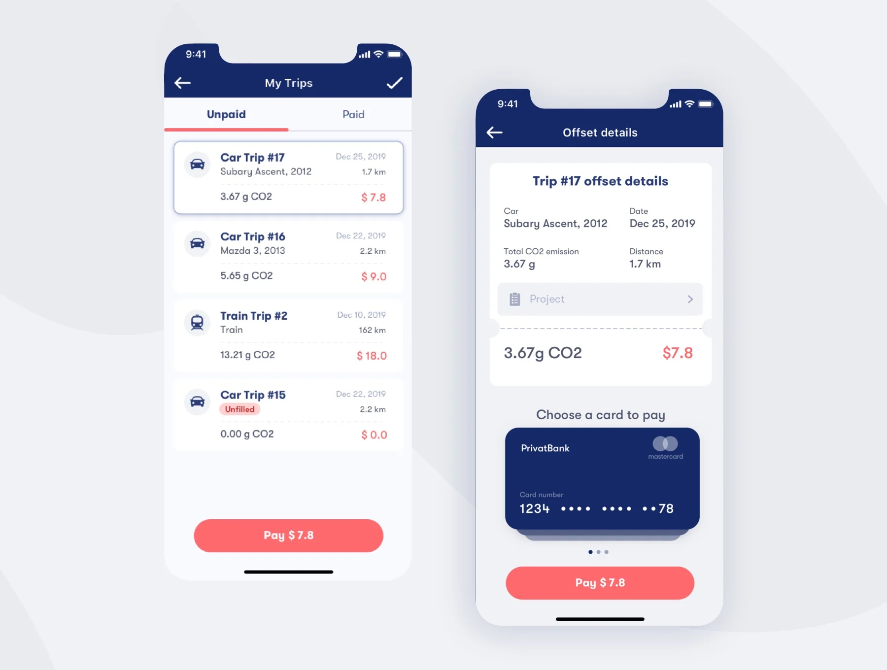 CO2 Emissions App UI Kit 4