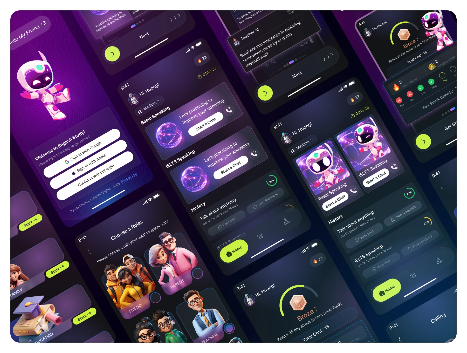 AI Language Learning & Speaking Coach UI Kit - CoachAI 2