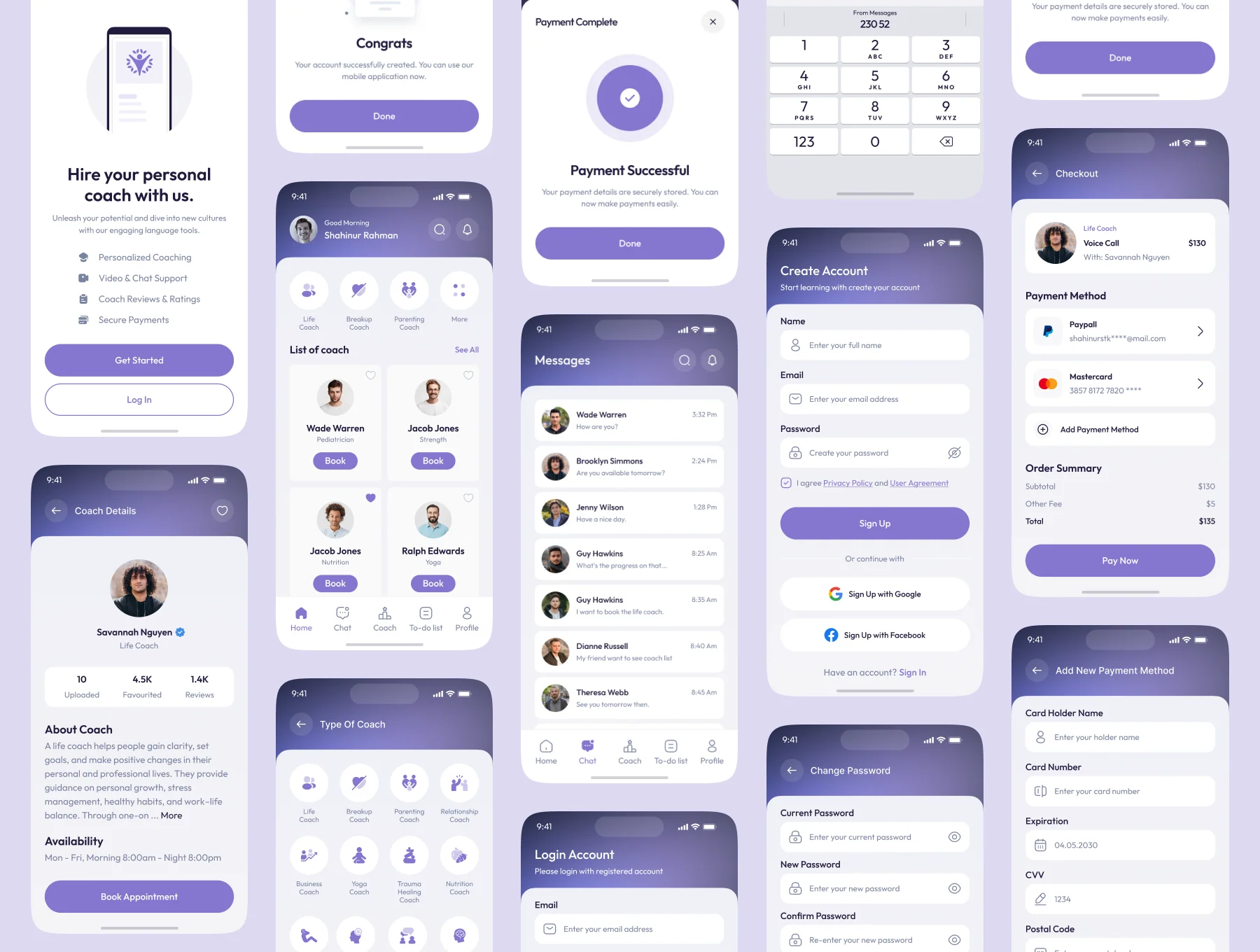 CoachHub – Personal Coach Hiring Mobile App UI Design (User Part) 4