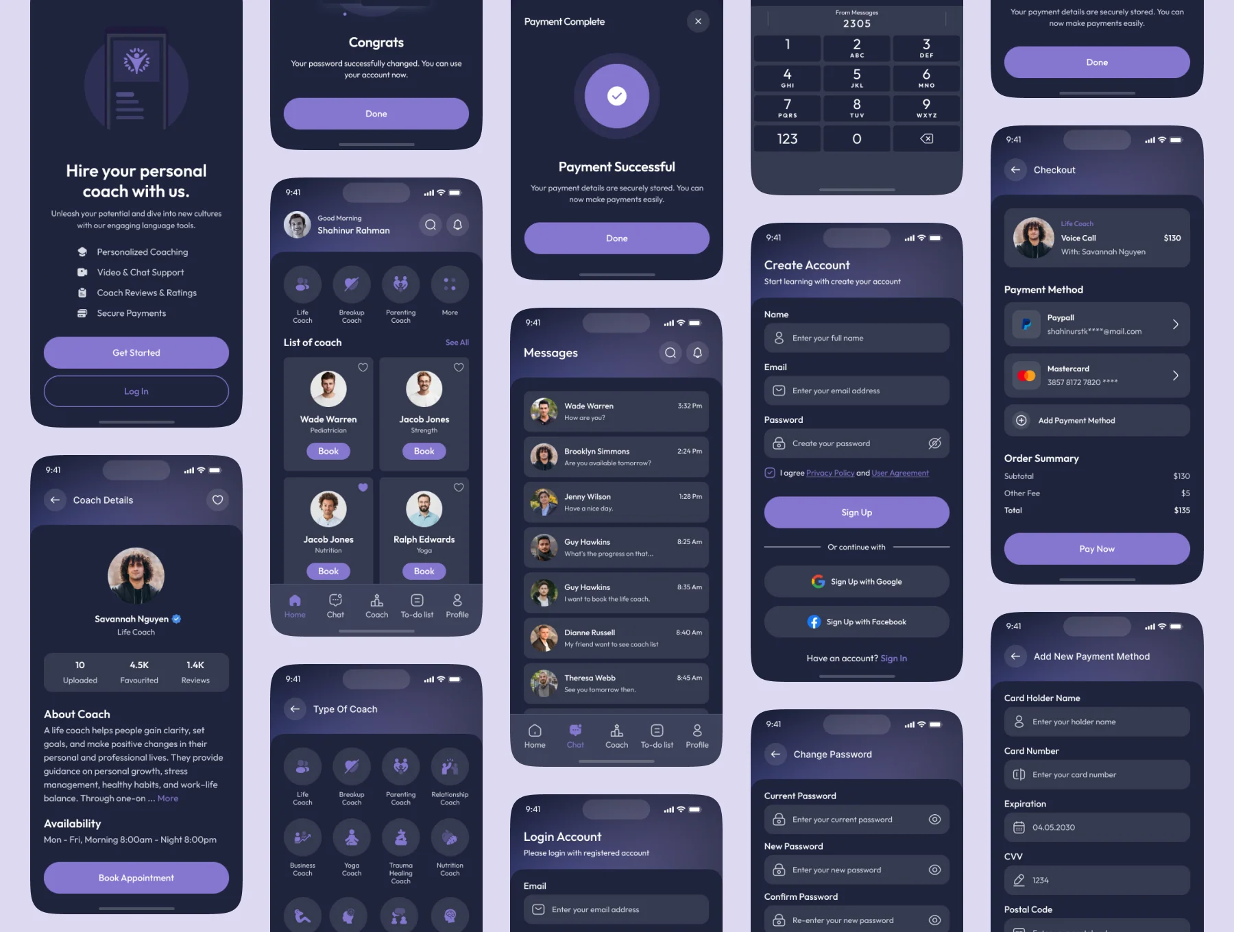 CoachHub – Personal Coach Hiring Mobile App UI Design (User Part) 6