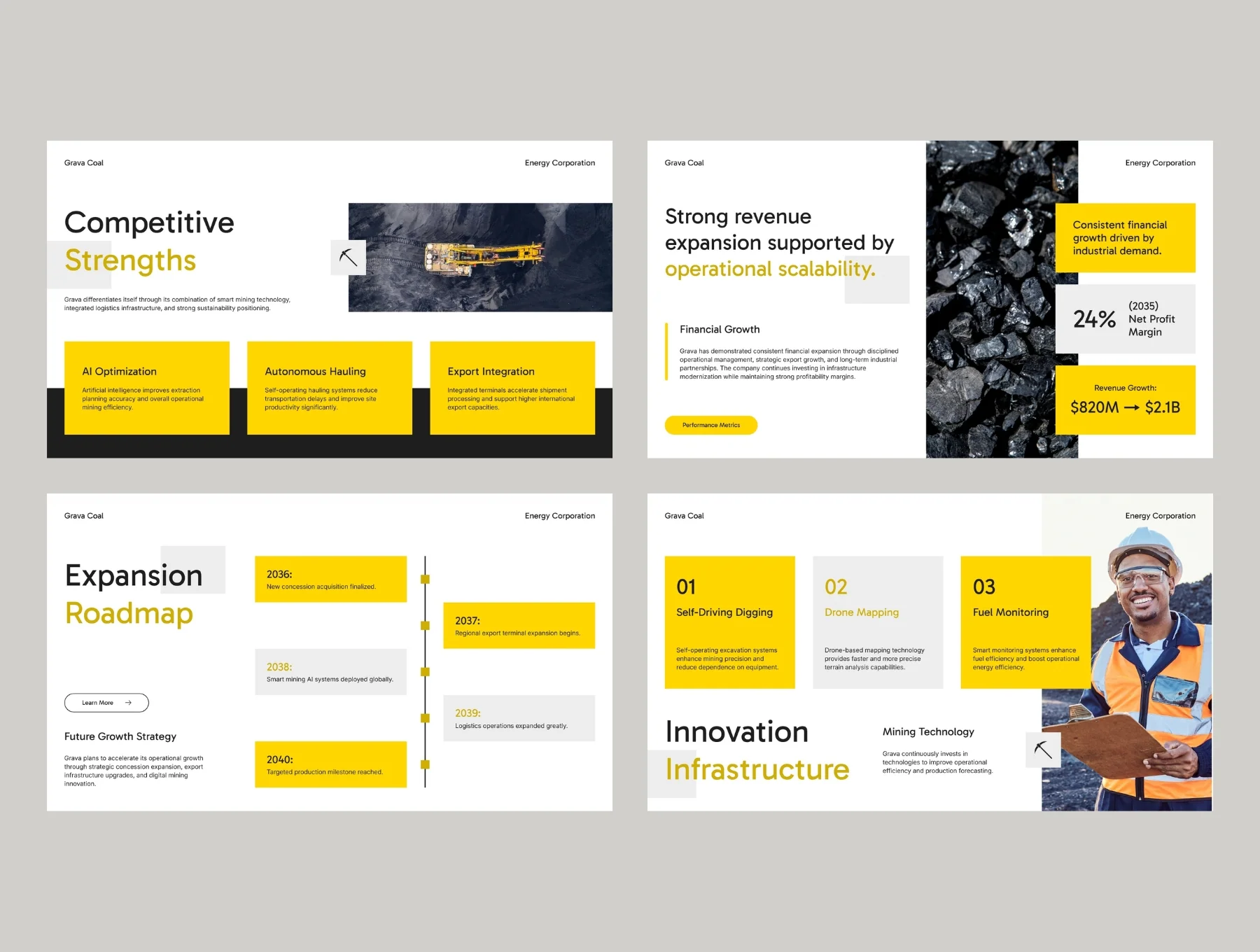 Coal Mining Pitch Deck: Next-Generation Energy Mining & Industrial Investment 4