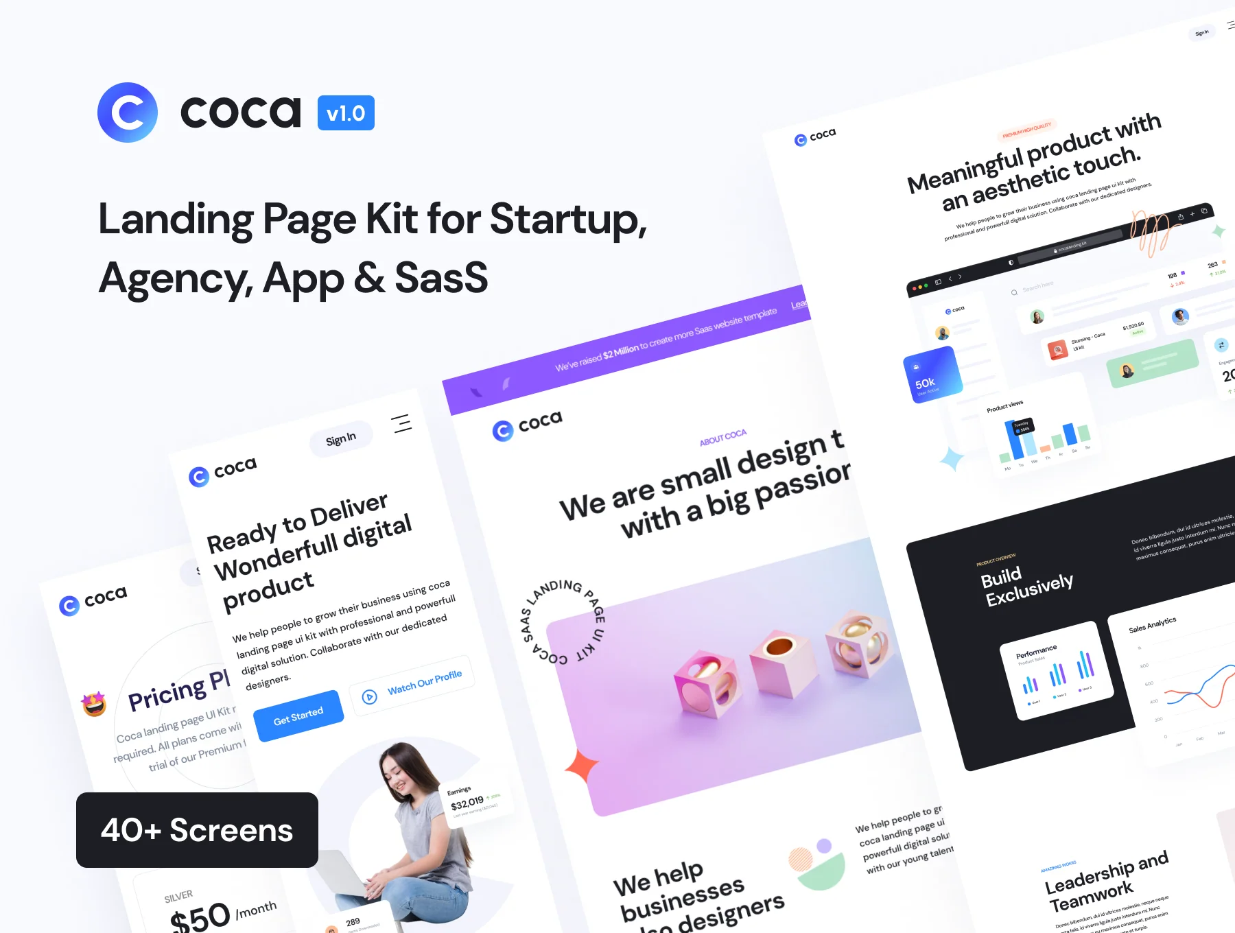 Coca - SaaS Landing Page Kit V1