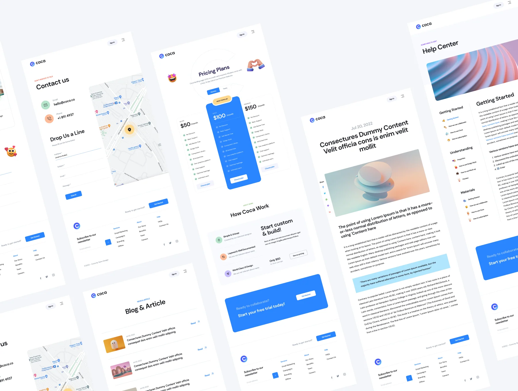 Coca - SaaS Landing Page Kit V1 8