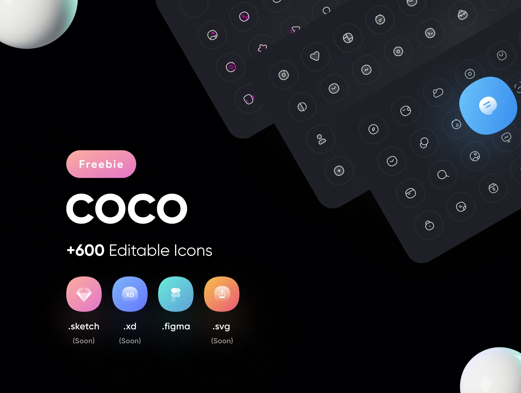 COCO icon pack +600 Editable icons 7