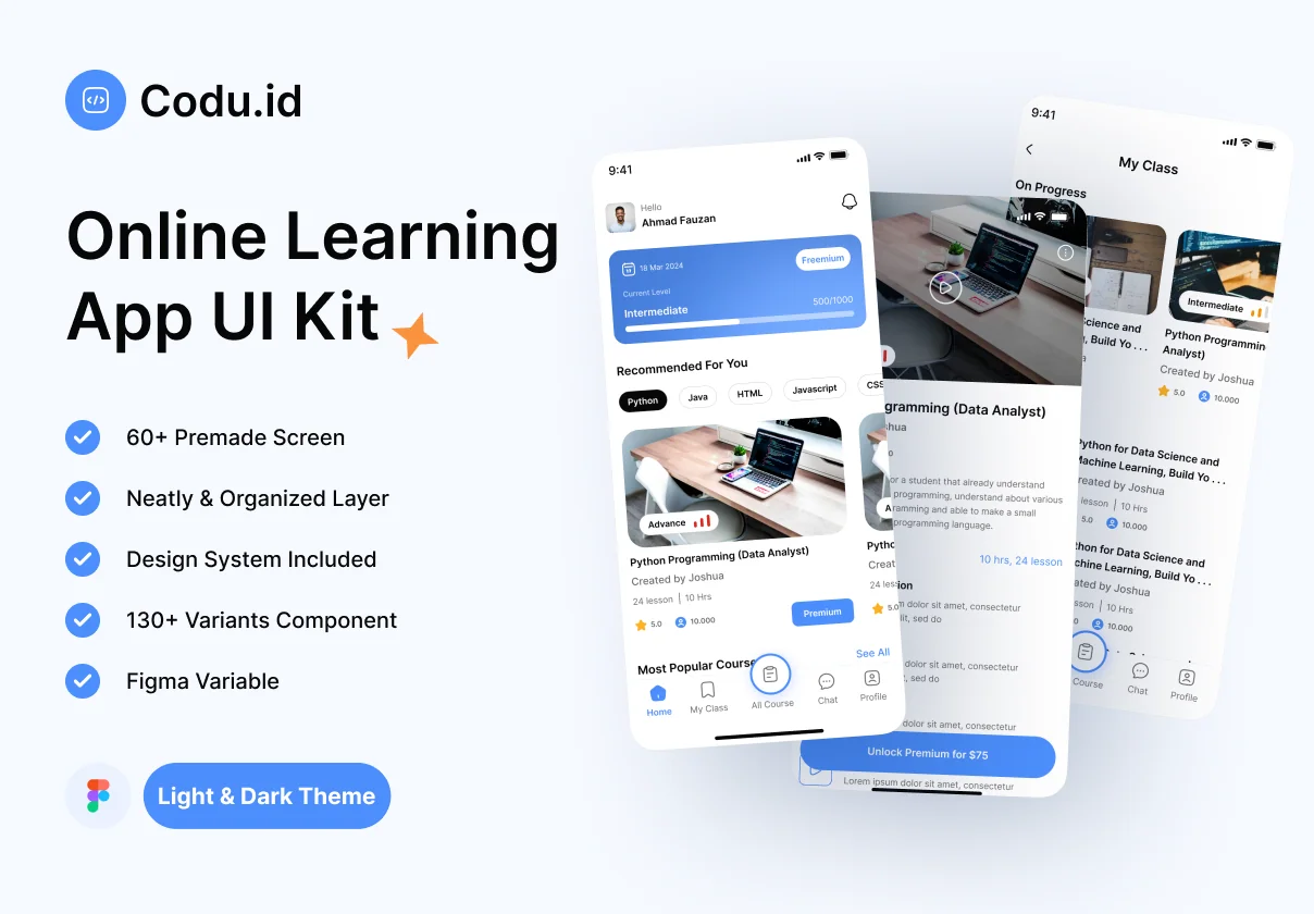 Codu.id - Online Learning App UI Kit